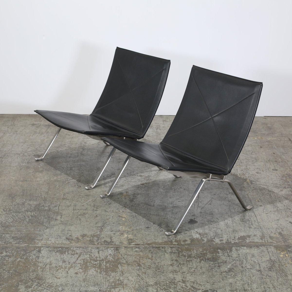 Chaises PK22 de Fritz Hansen par Poul Kjaerholm, ensemble de deux en vente 1