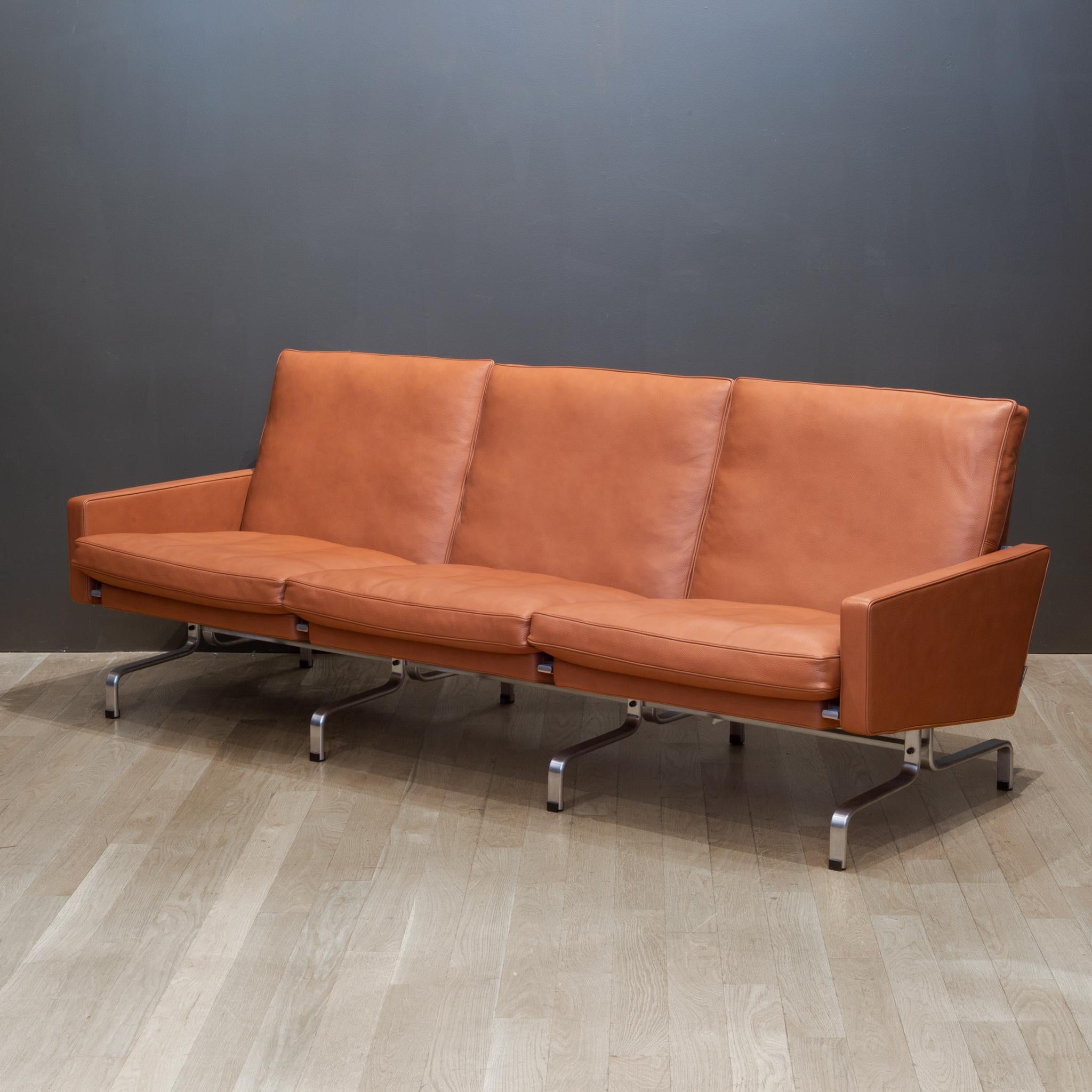 Modern Fritz Hansen PK31/3 Leather Sofa