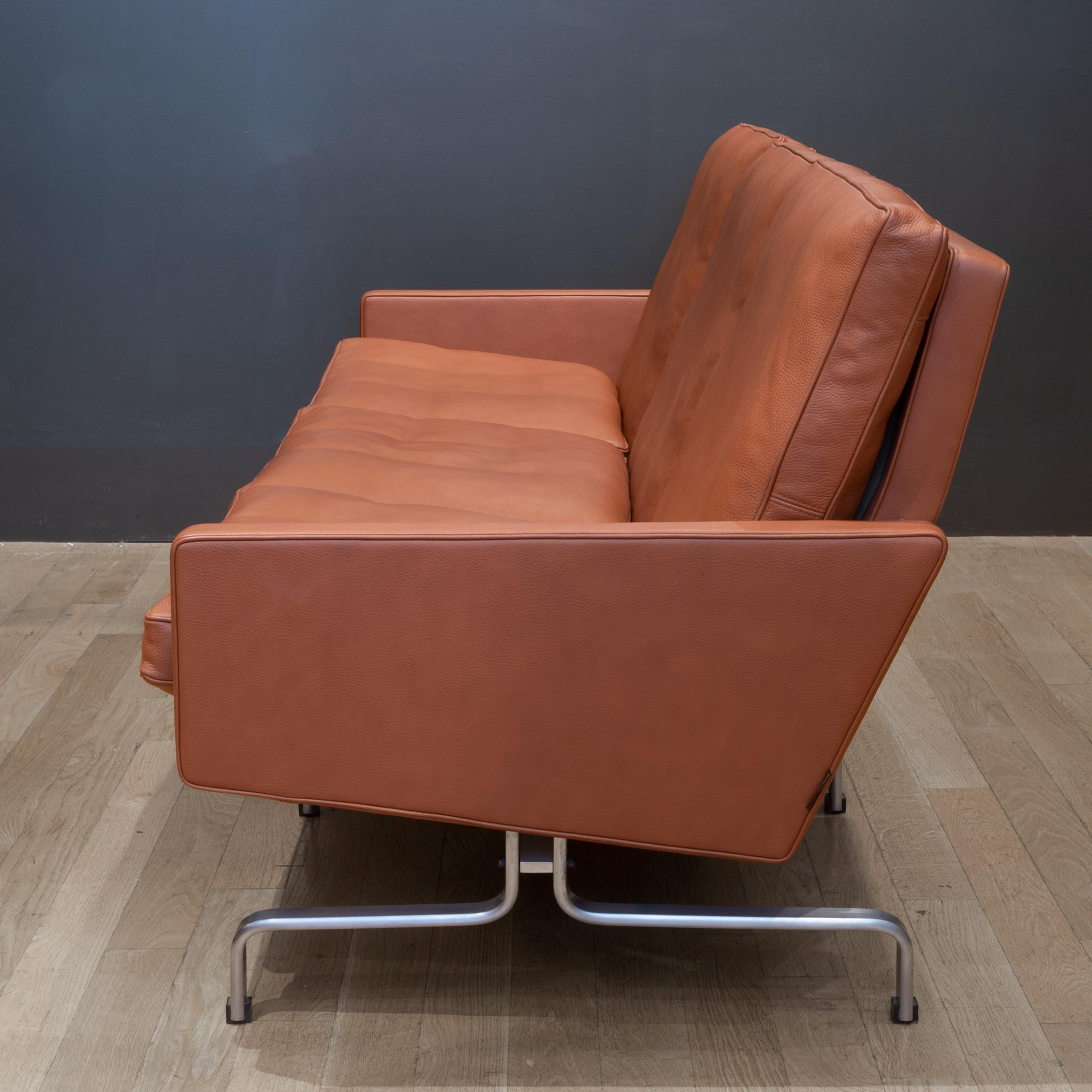 Fritz Hansen PK31/3 Leather Sofa In Good Condition In San Francisco, CA