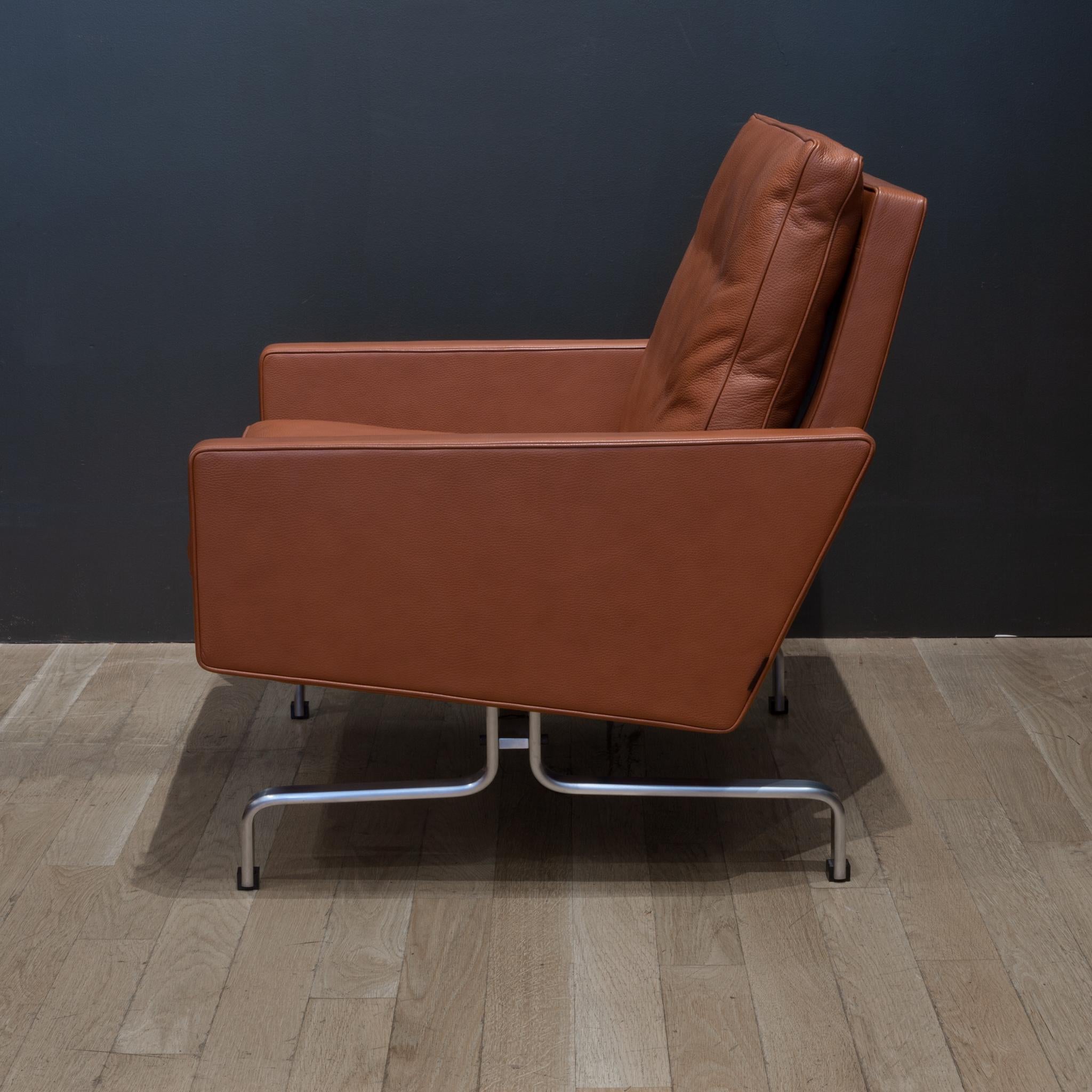 Danish Fritz Hansen PK31 Leather Lounge Chair, circa 2017