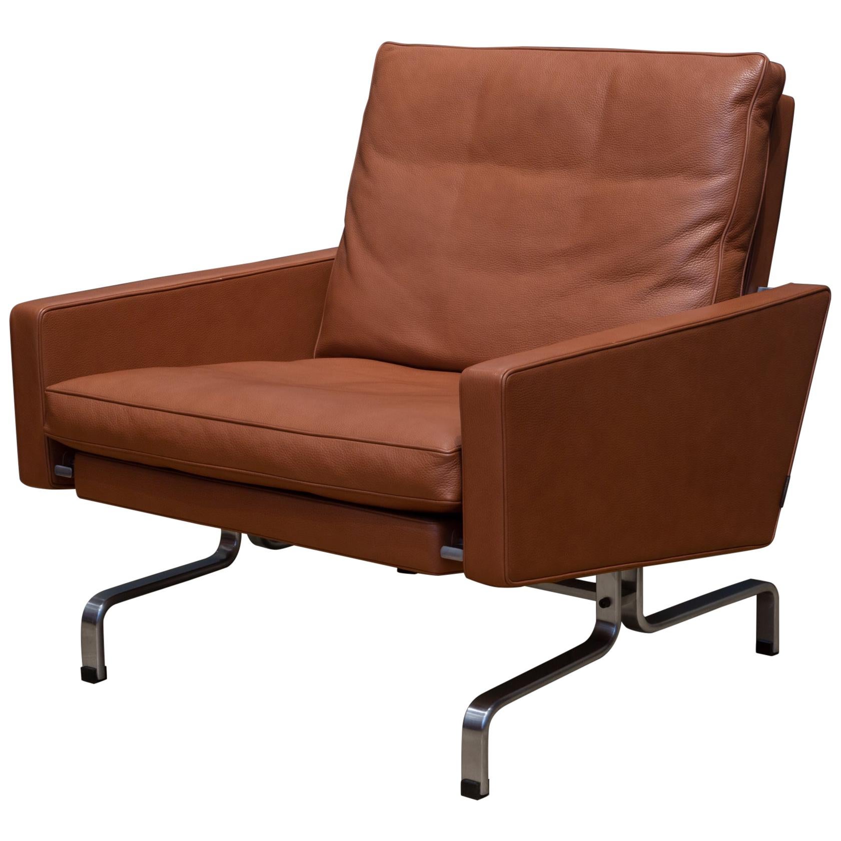 Fritz Hansen PK31 Leather Lounge Chair, circa 2017