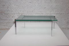 Fritz Hansen Rectangular Coffee Table in Stainless Steel Graphic design, 1960s
