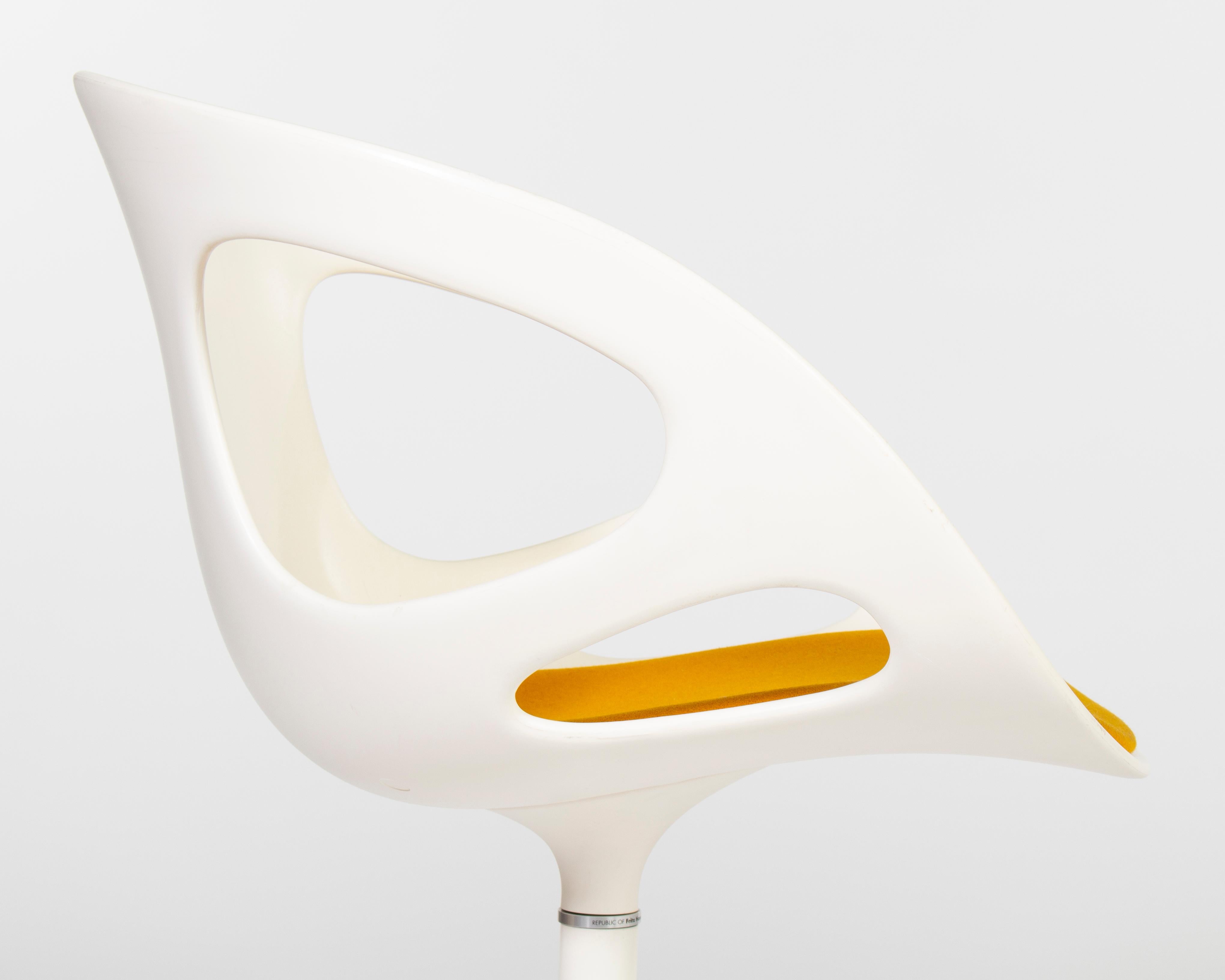 Plastic Fritz Hansen Rin Dining Swivel Chair Set by Hiromichi Konno For Sale