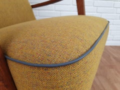 Fritz Hansen Rocking Chair, Model 9020, Oak Wood, Reupholstered, 1950s