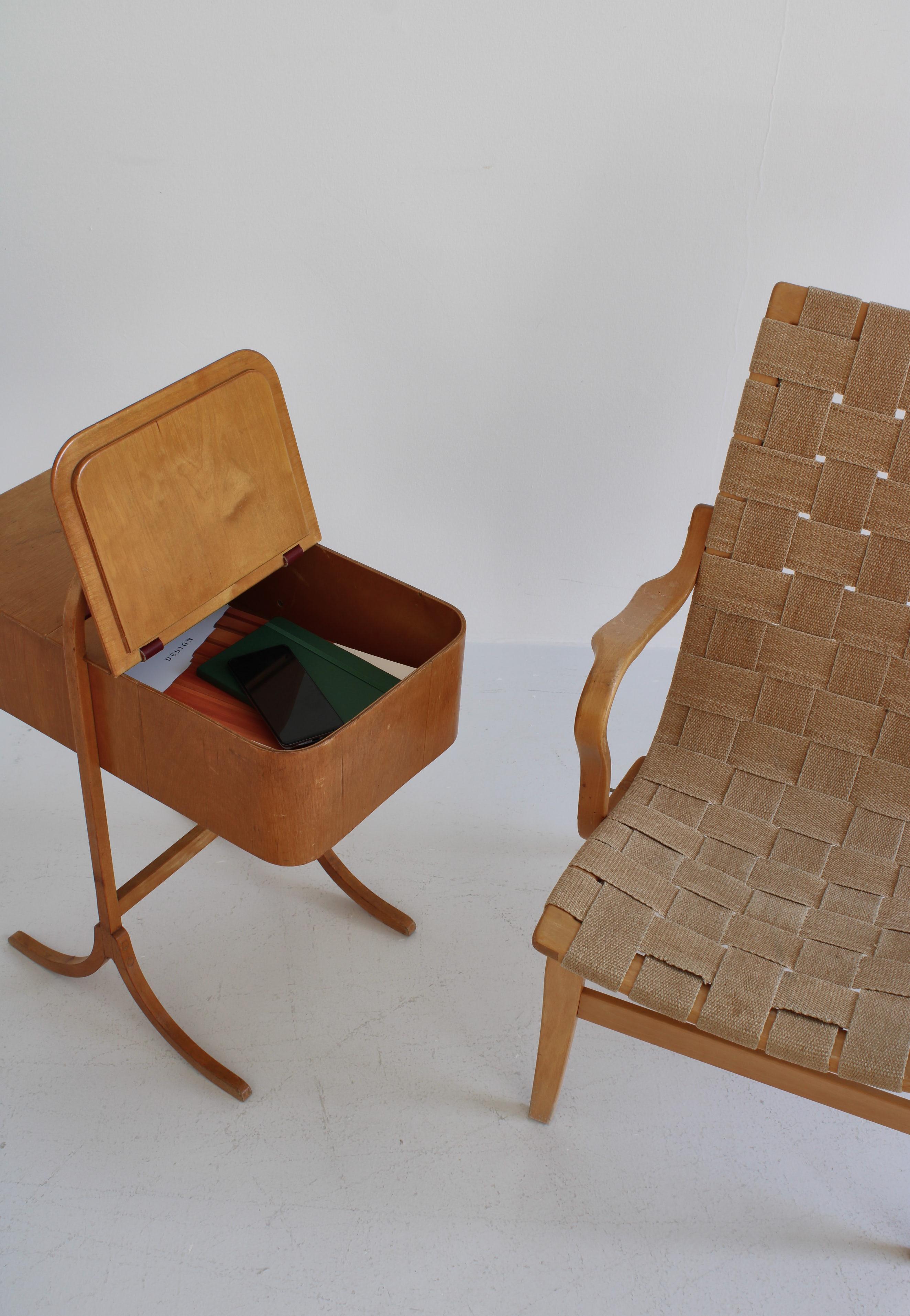 Fritz Hansen Sewing Box in Beechwood and Leather by Søren Hansen, Denmark, 1933 For Sale 5