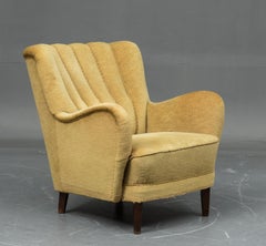 Fritz Hansen Sheepskin Lounge Chair, circa 1940s