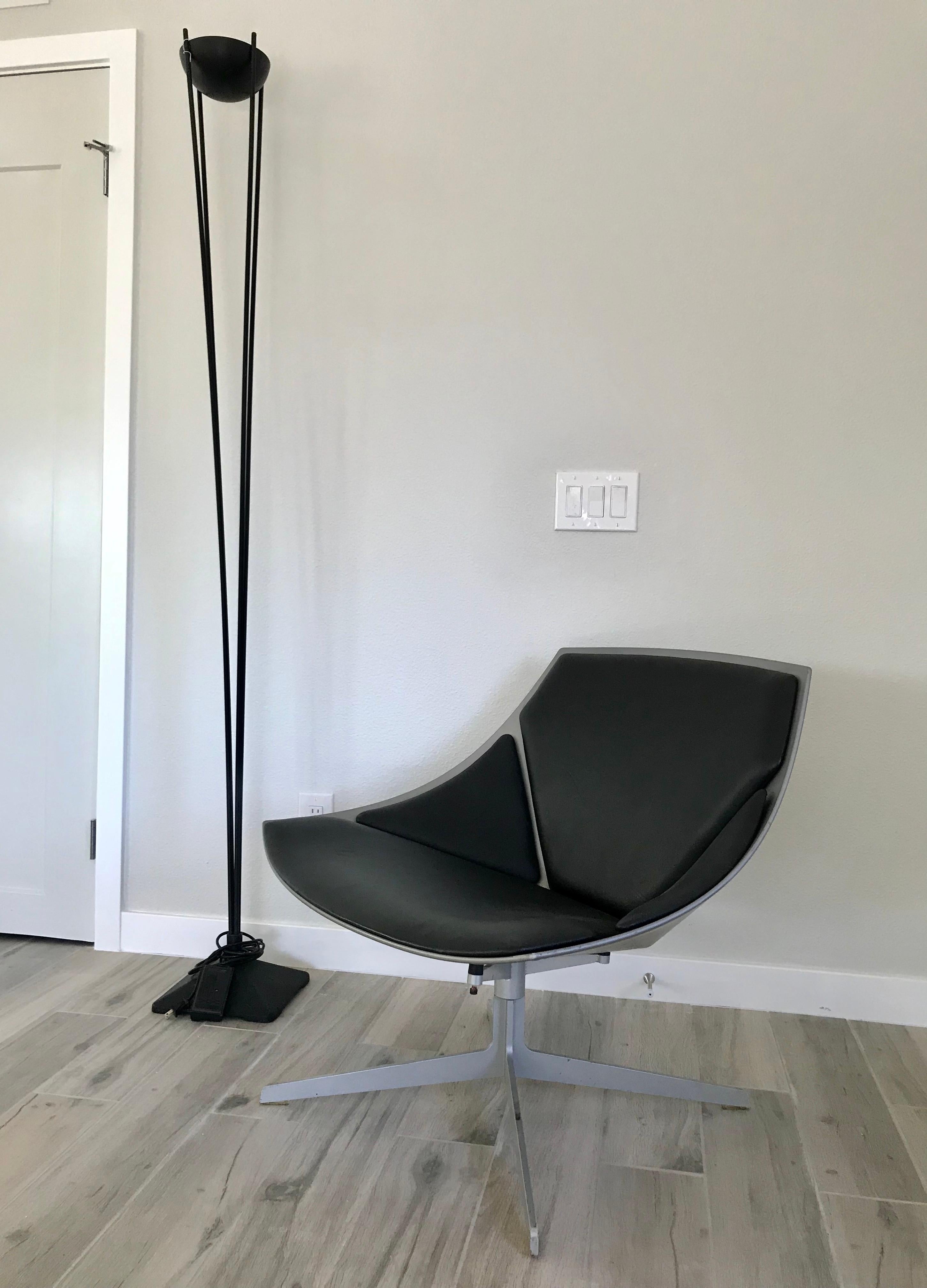 Jurgen Laub and Markus Jehs are German industrial designers. In 2007 they created the Space lounge chair for Fritz Hansen from the idea of the comfortable feeling of sitting in a hand, Elegant and simple the lines of the design resemble the path the
