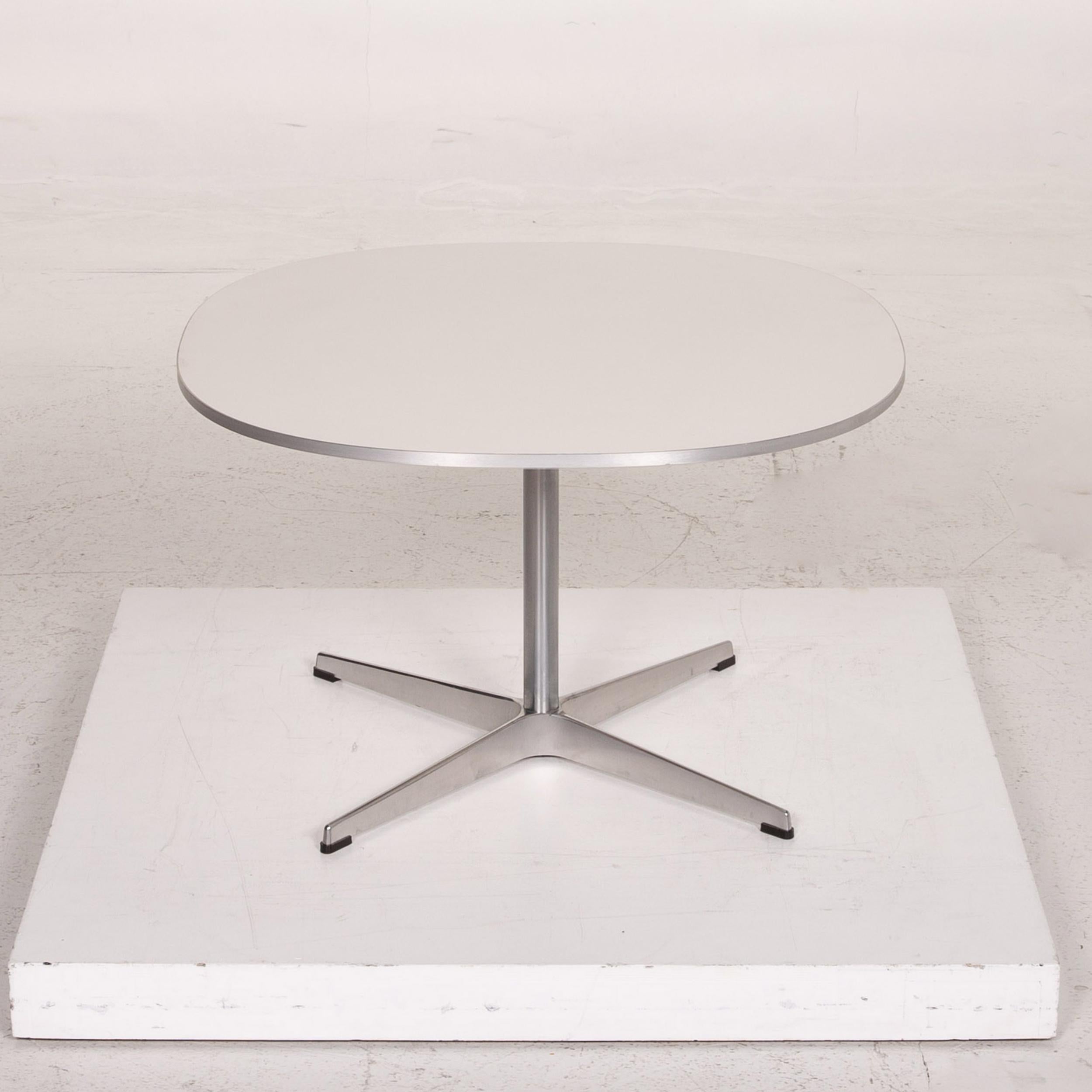 Contemporary Fritz Hansen Superellipse Metal Coffee Table White Side Table For Sale
