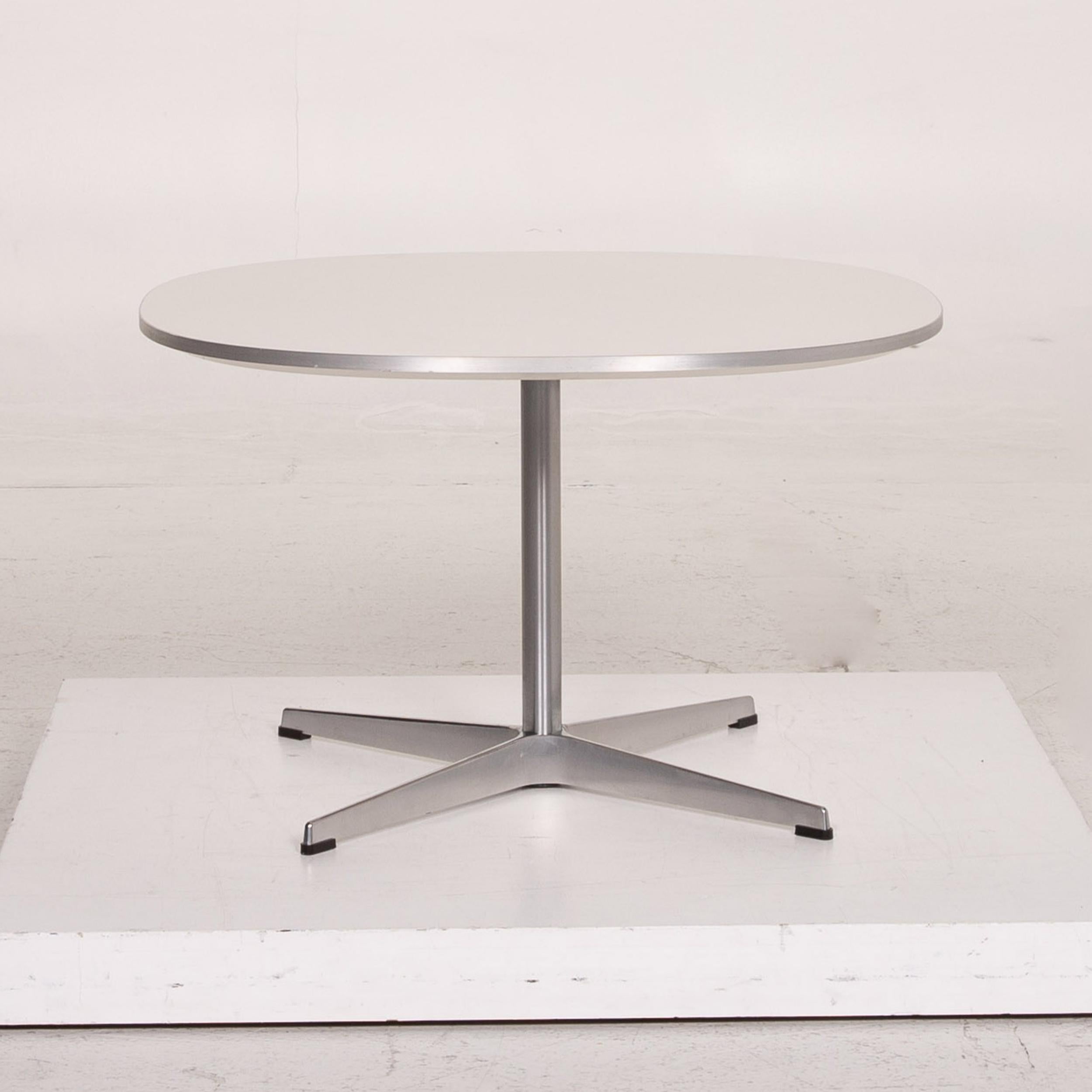 Fritz Hansen Superellipse Metal Coffee Table White Side Table For Sale 1