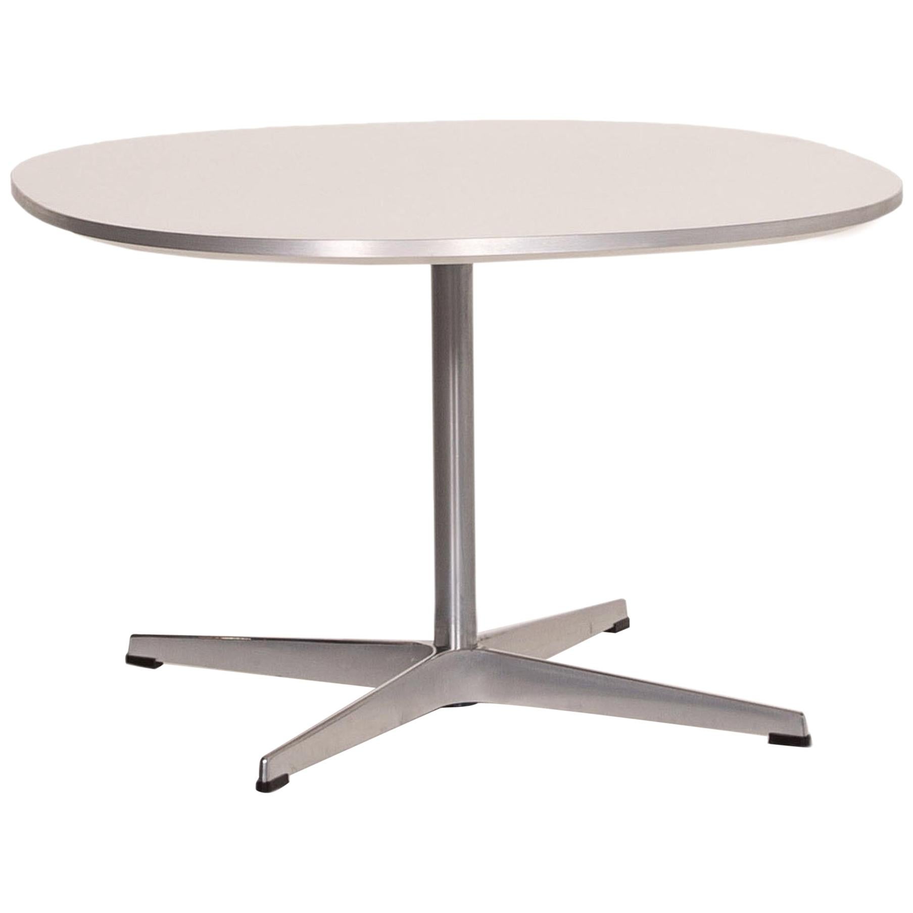 Fritz Hansen Superellipse Metal Coffee Table White Side Table For Sale