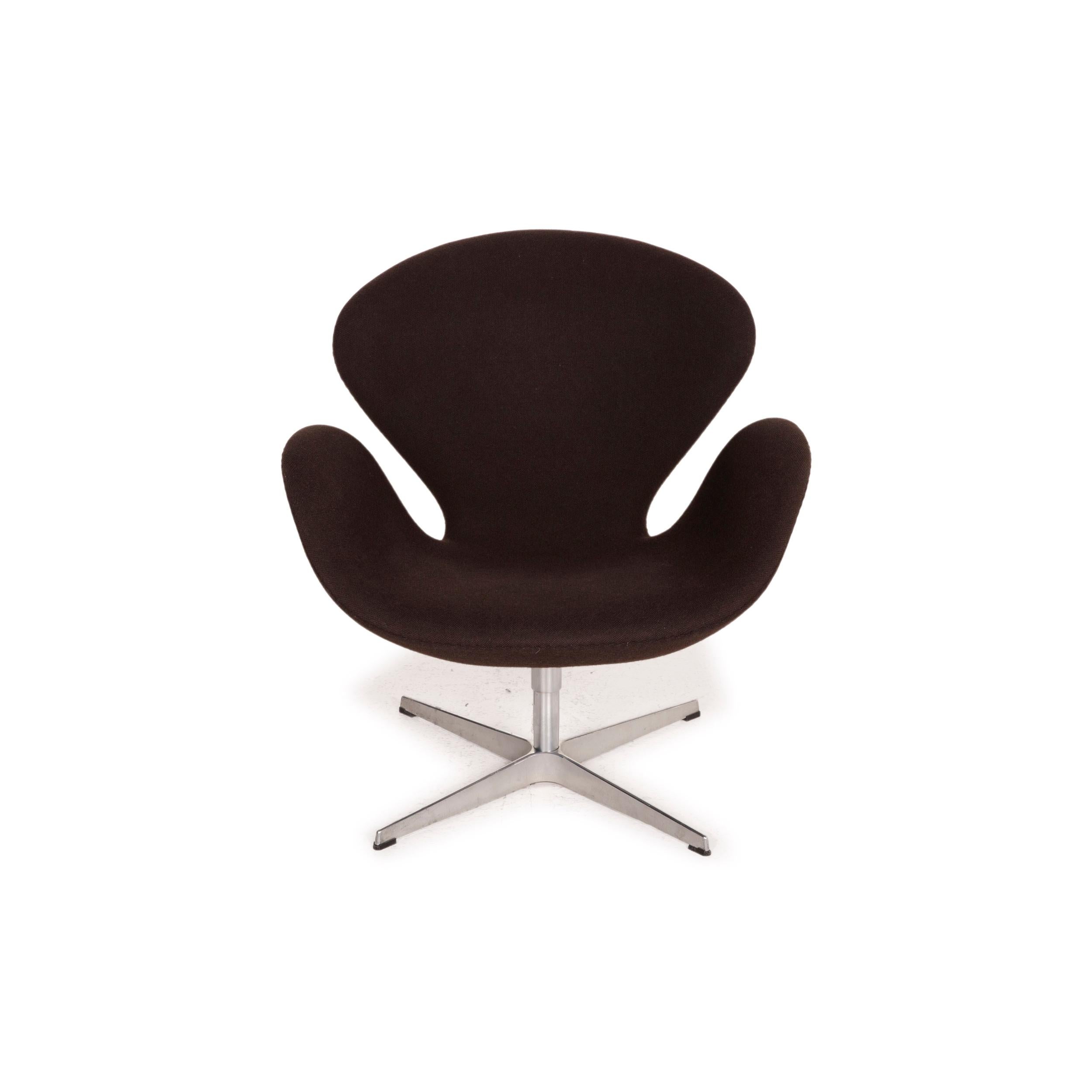 Fritz Hansen Swan Fabric Armchair Brown 1