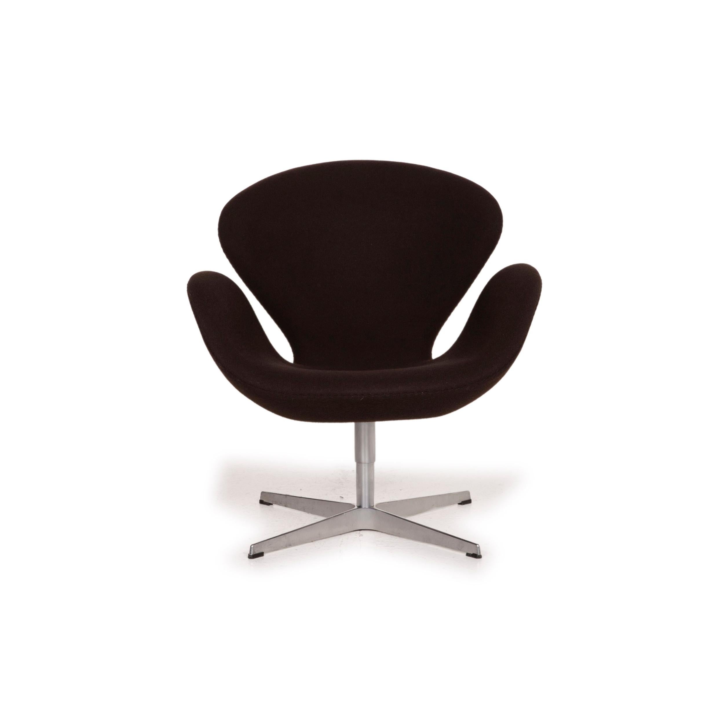 Fritz Hansen Swan Fabric Armchair Brown 2