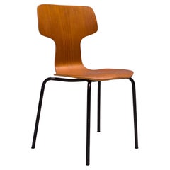 Silla T de teca modelo 3103 de Fritz-Hansen, por Arne Jacobsen Vintage Años 60