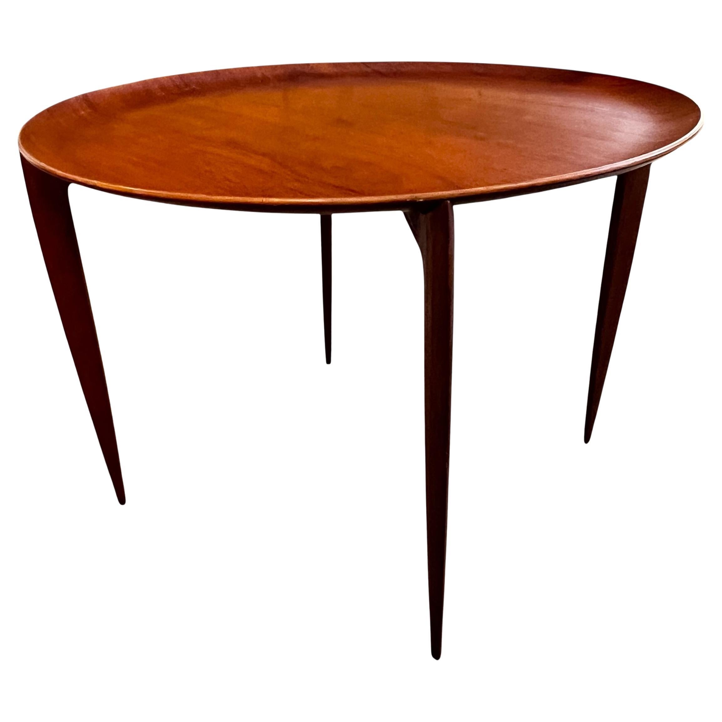 Fritz Hansen Teakwood Folding Tray Table by Svend Willumsen & H Engholm