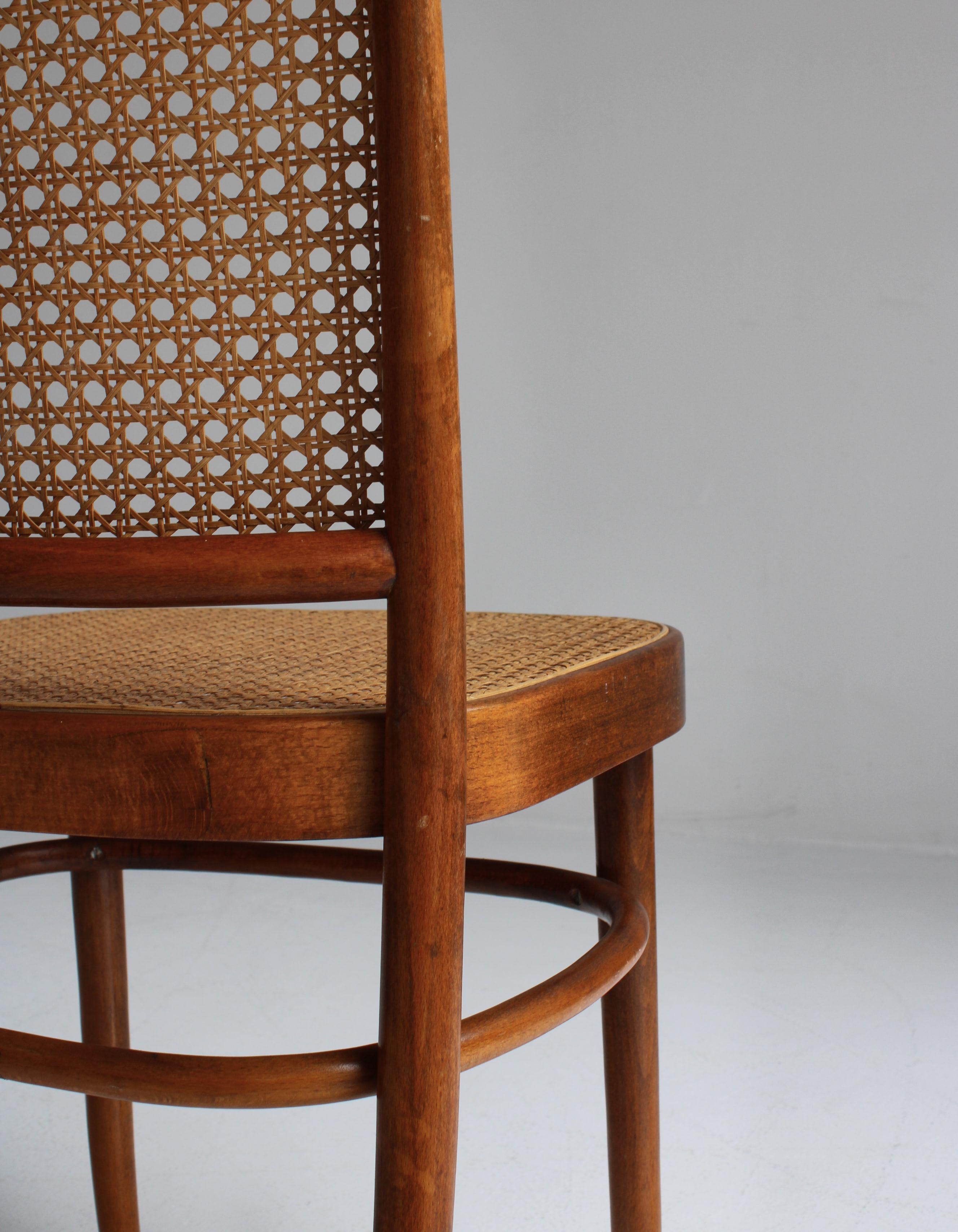 Fritz Hansen Thonet 811 Chair by Josef Hoffmann in Bentwood and Cane, 1930s 7