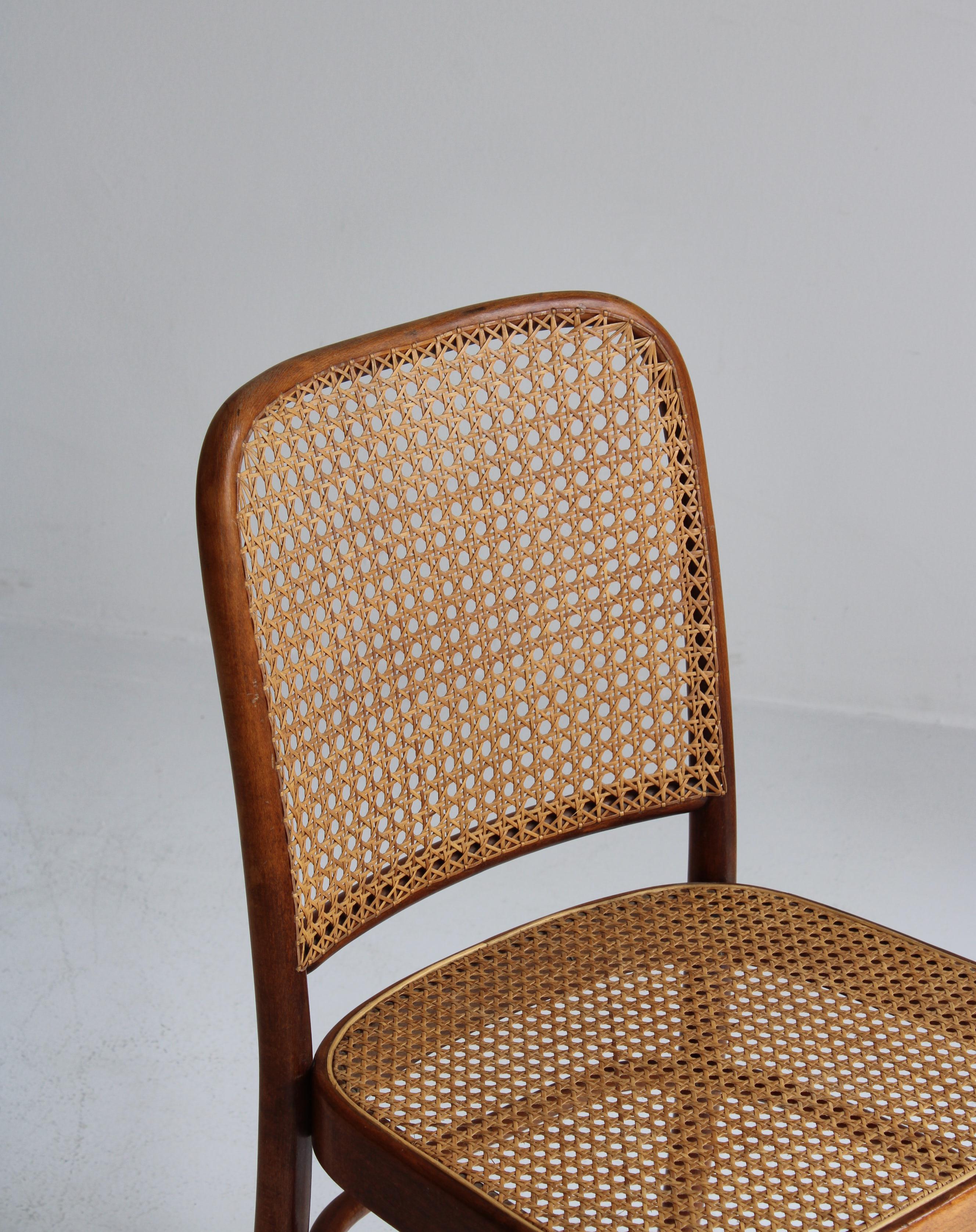 Fritz Hansen Thonet 811 Chair by Josef Hoffmann in Bentwood and Cane, 1930s 2
