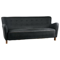 Fritz Hansen Three-Seat Sofa, Model 1669A Couch 3-Seat Black