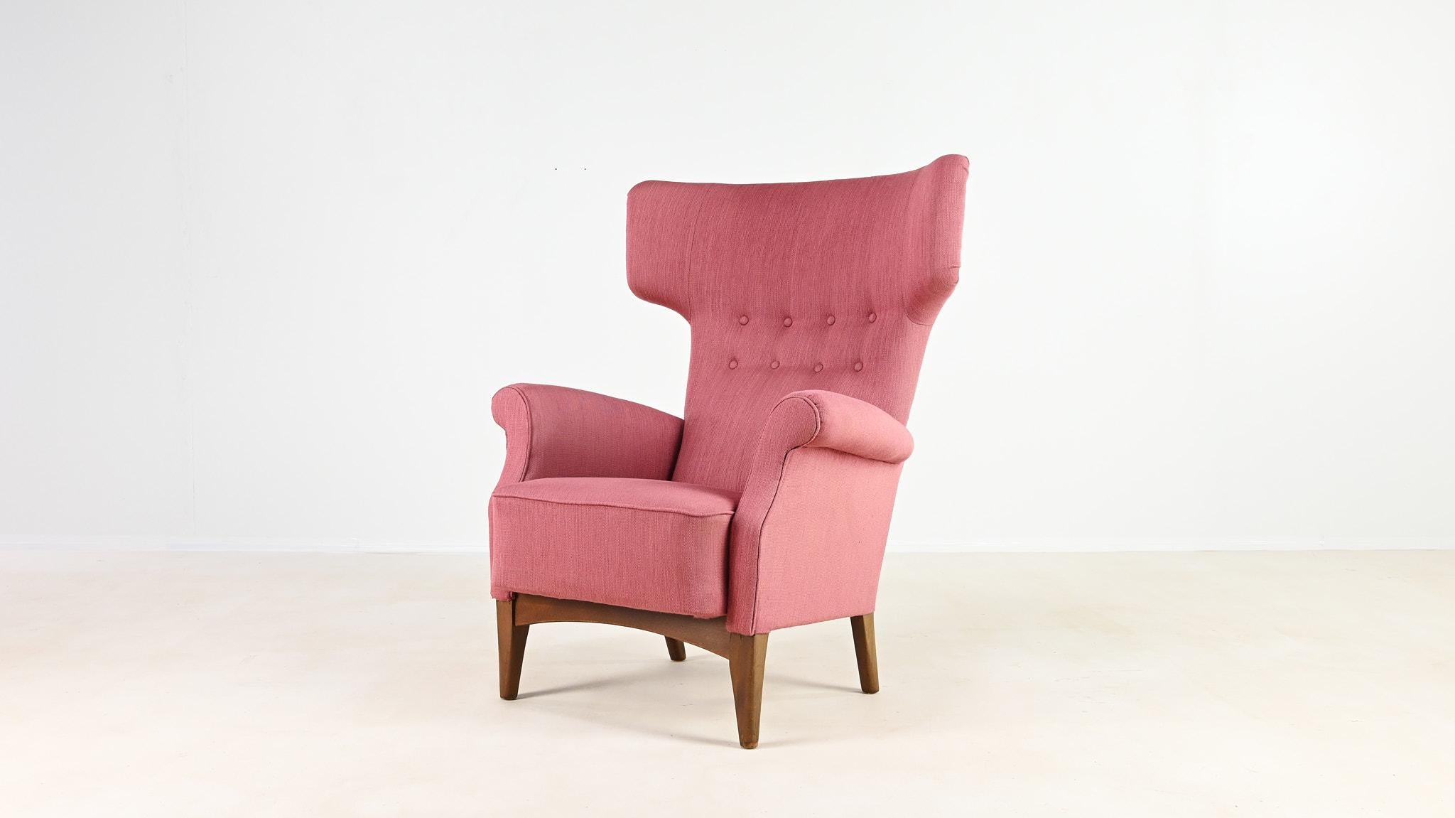 Scandinave moderne Fritz Hansen, Fauteuil à dossier modèle 