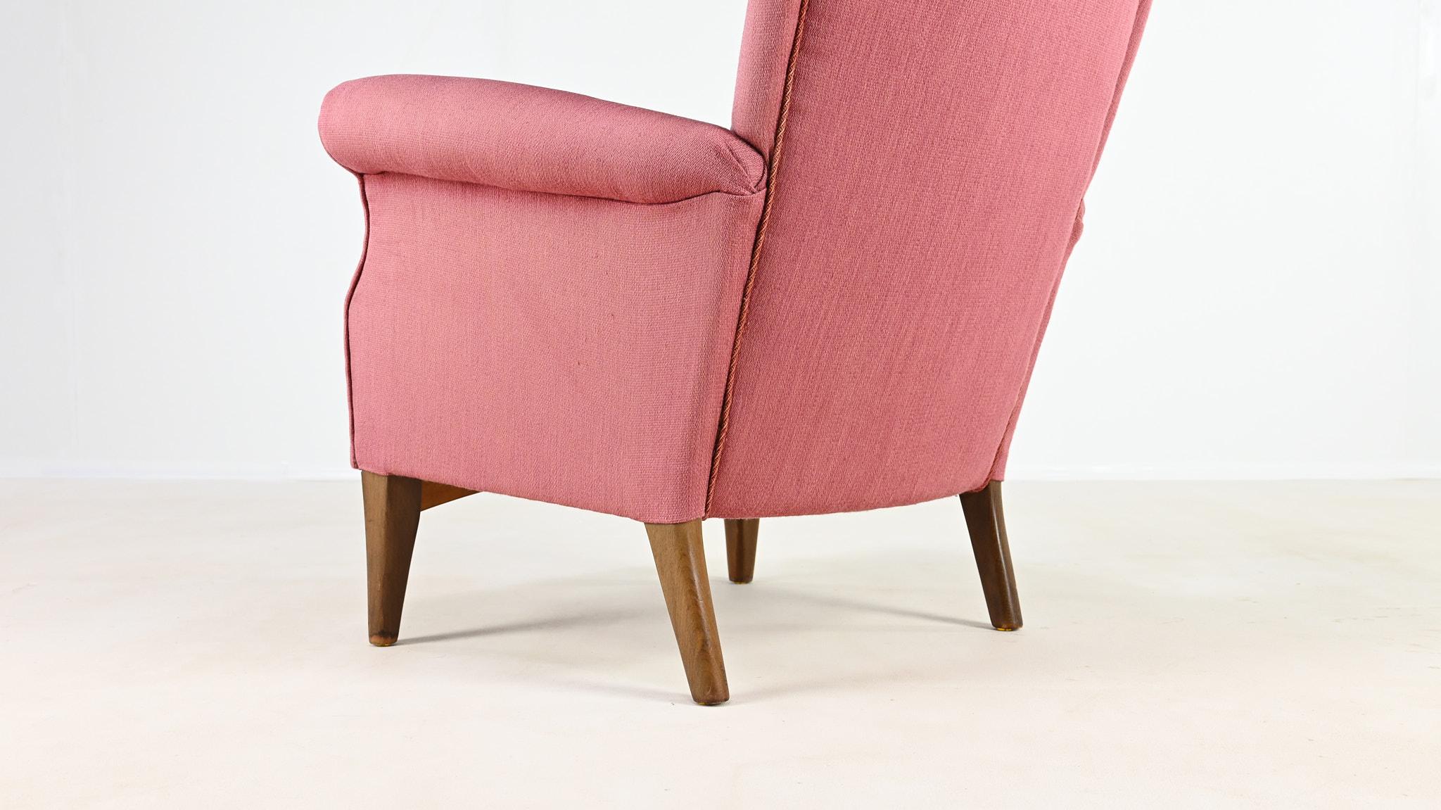 Milieu du XXe siècle Fritz Hansen, Fauteuil à dossier modèle 