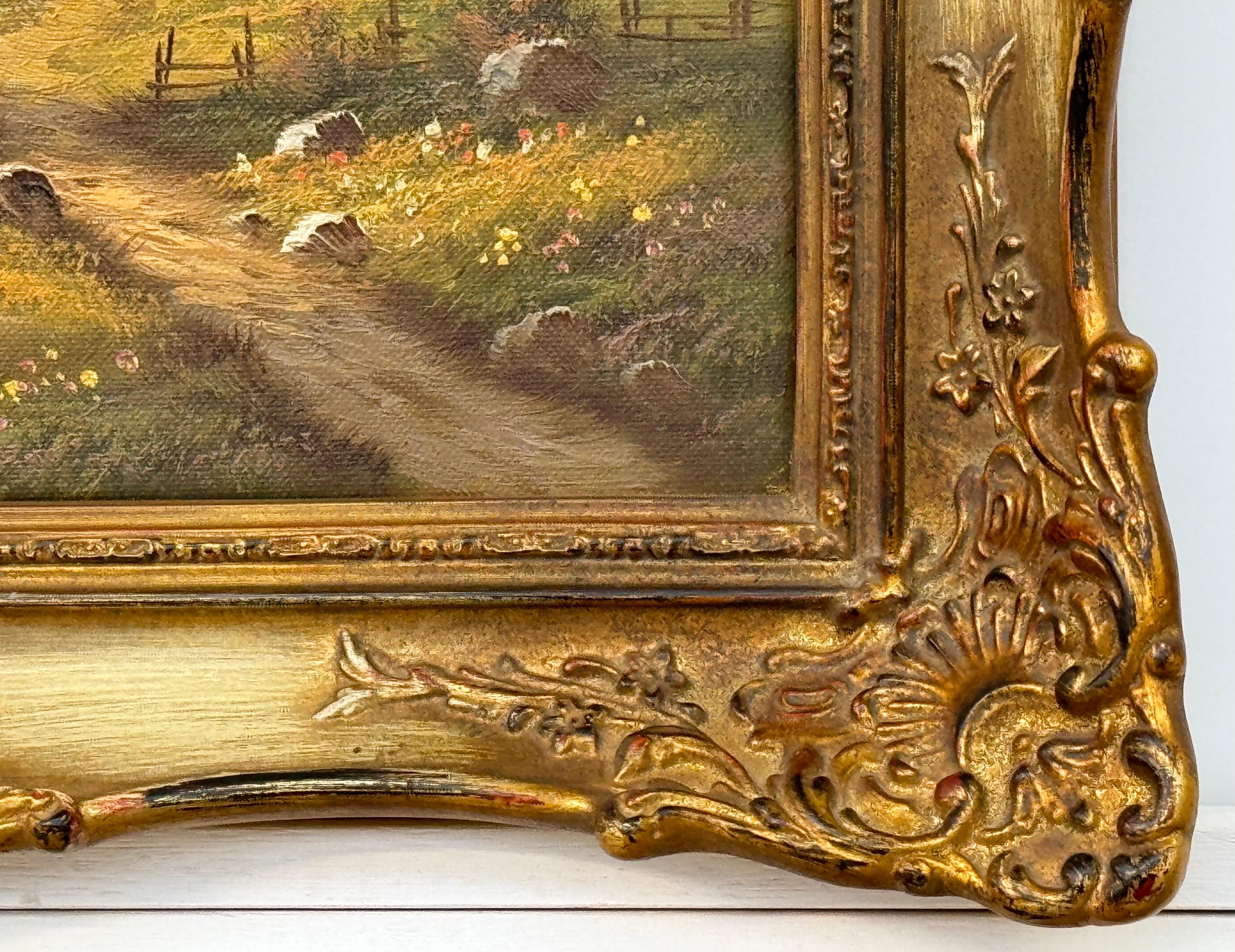 Pittura paesaggistica d'epoca con rifugio alpino di un artista tedesco del XX secolo in vendita 1
