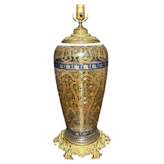 Fritz Heckert "Jodhpur" Islamic Revival Enameled Glass Table Lamp