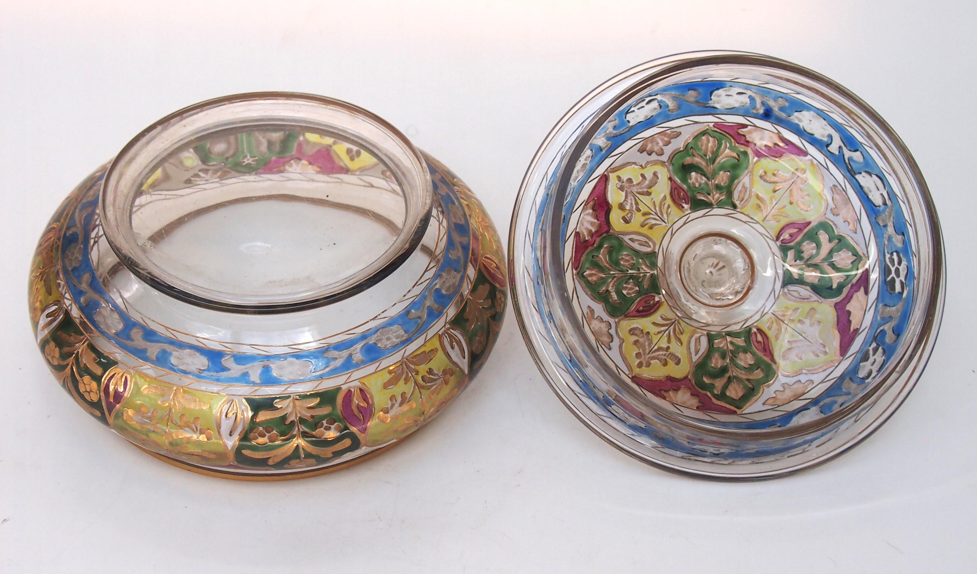 Fritz Heckert Gran caja esmaltada con tapa con motivo del mercado islámico de Jodhpur 1890 en venta 3