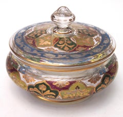 Fritz Heckert Large Islamic Market Jodhpur Pattern Enamelled Box and lid 1890