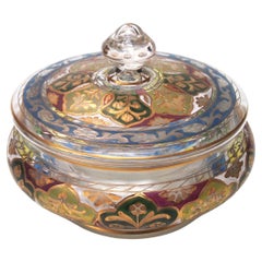 Antique Fritz Heckert Large Islamic Market Jodhpur Pattern Enamelled Box and lid 1890