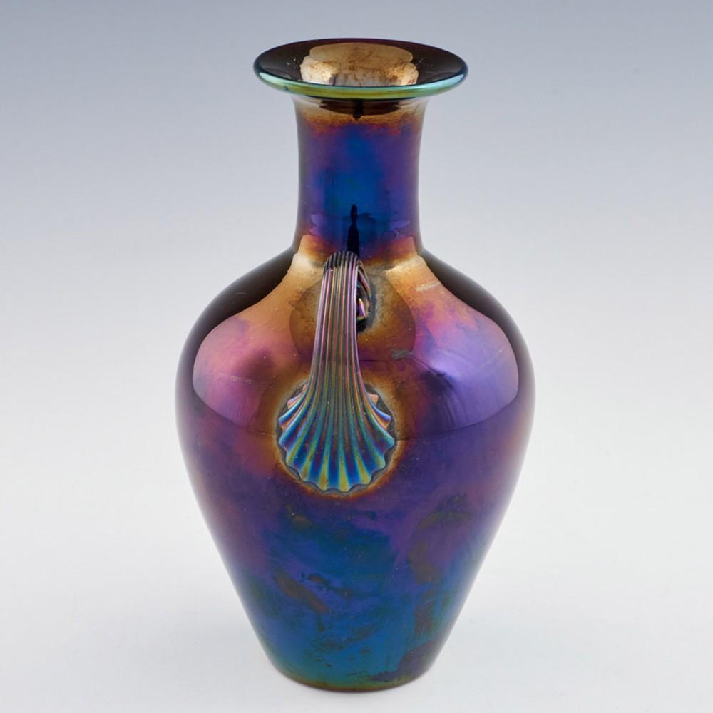 Jugendstil Fritz Heckert Max Rade Iridised Glass Amphora c1900