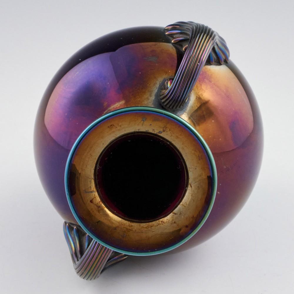 Fritz Heckert Max Rade Iridised Glass Amphora c1900 1