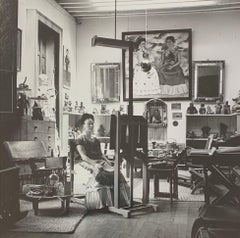 Vintage Frida in Her Studio, Original Silver Gelatin Photograph