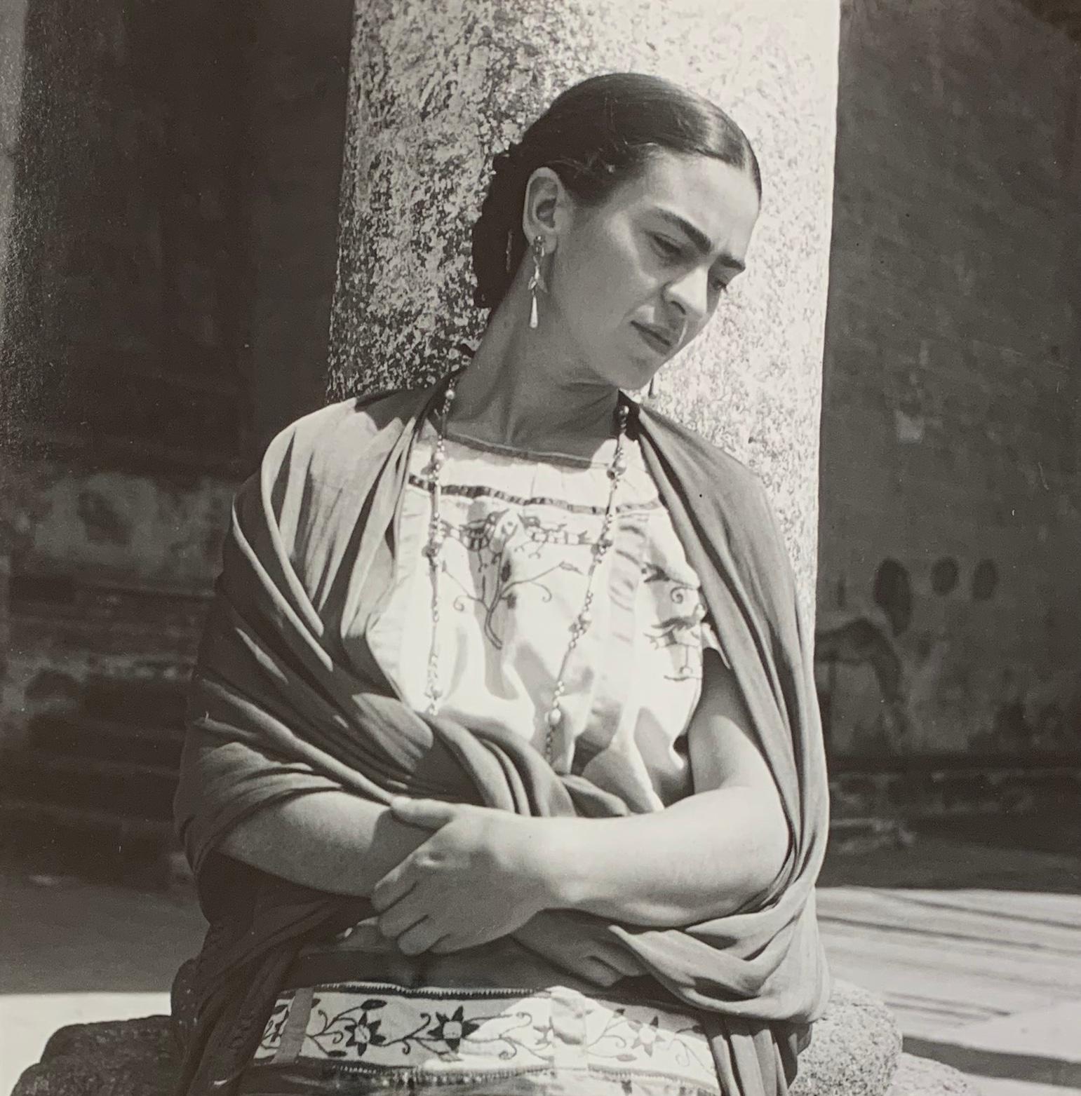 Fritz Henle Portrait Photograph - Frida Kahlo Outside the Church, Modern Photograph