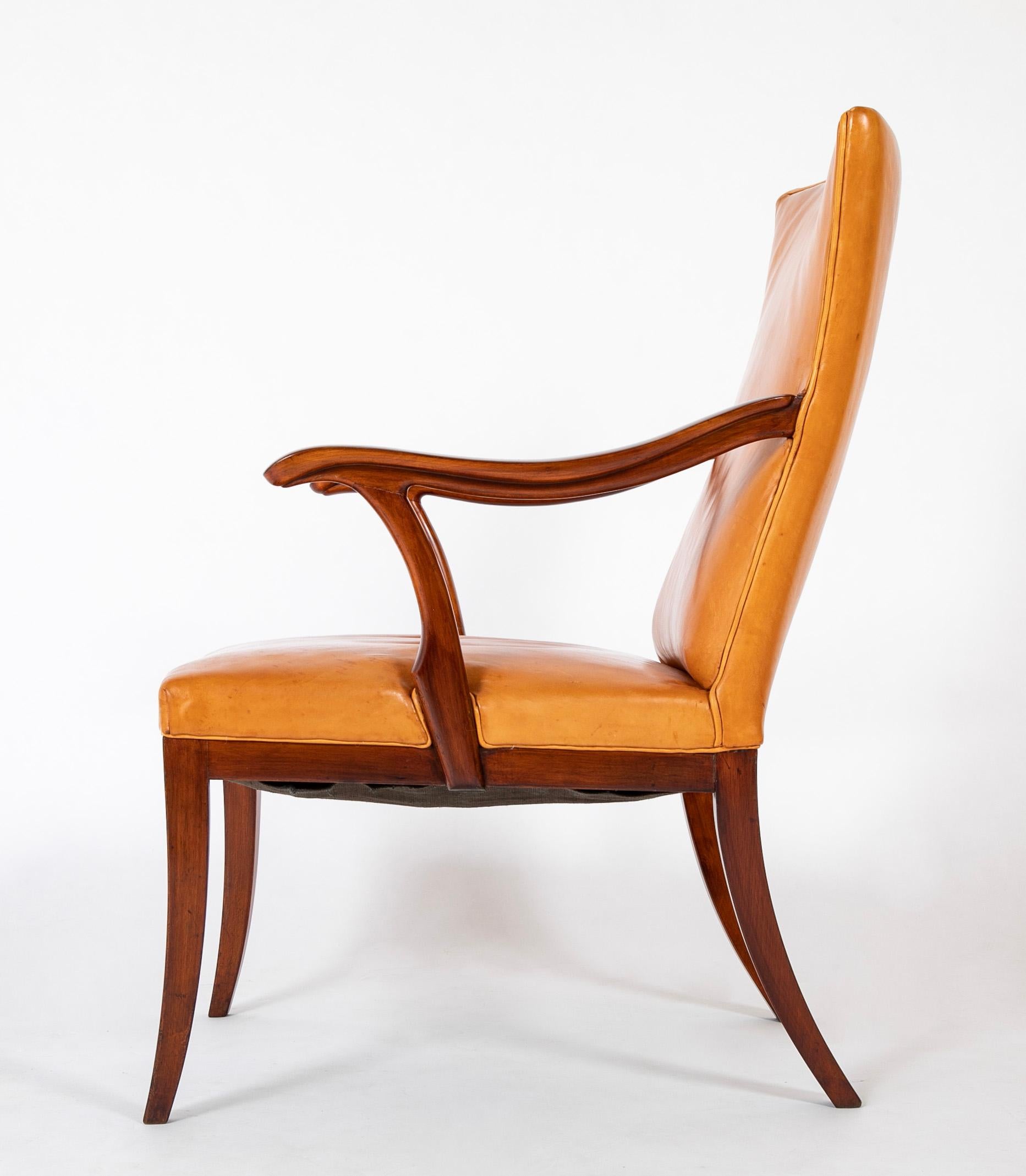 Danish Fritz Henningsen Arm Chair For Sale
