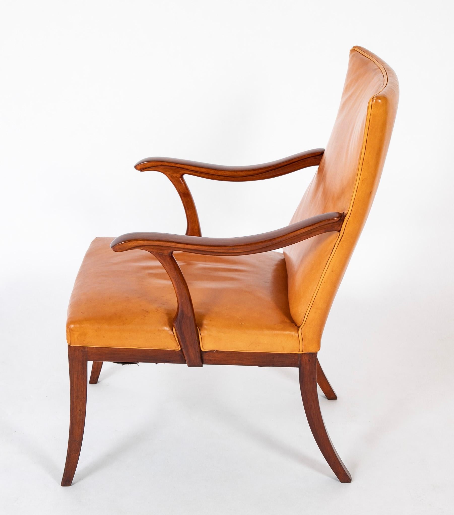 Fritz Henningsen Arm Chair In Good Condition For Sale In Stamford, CT