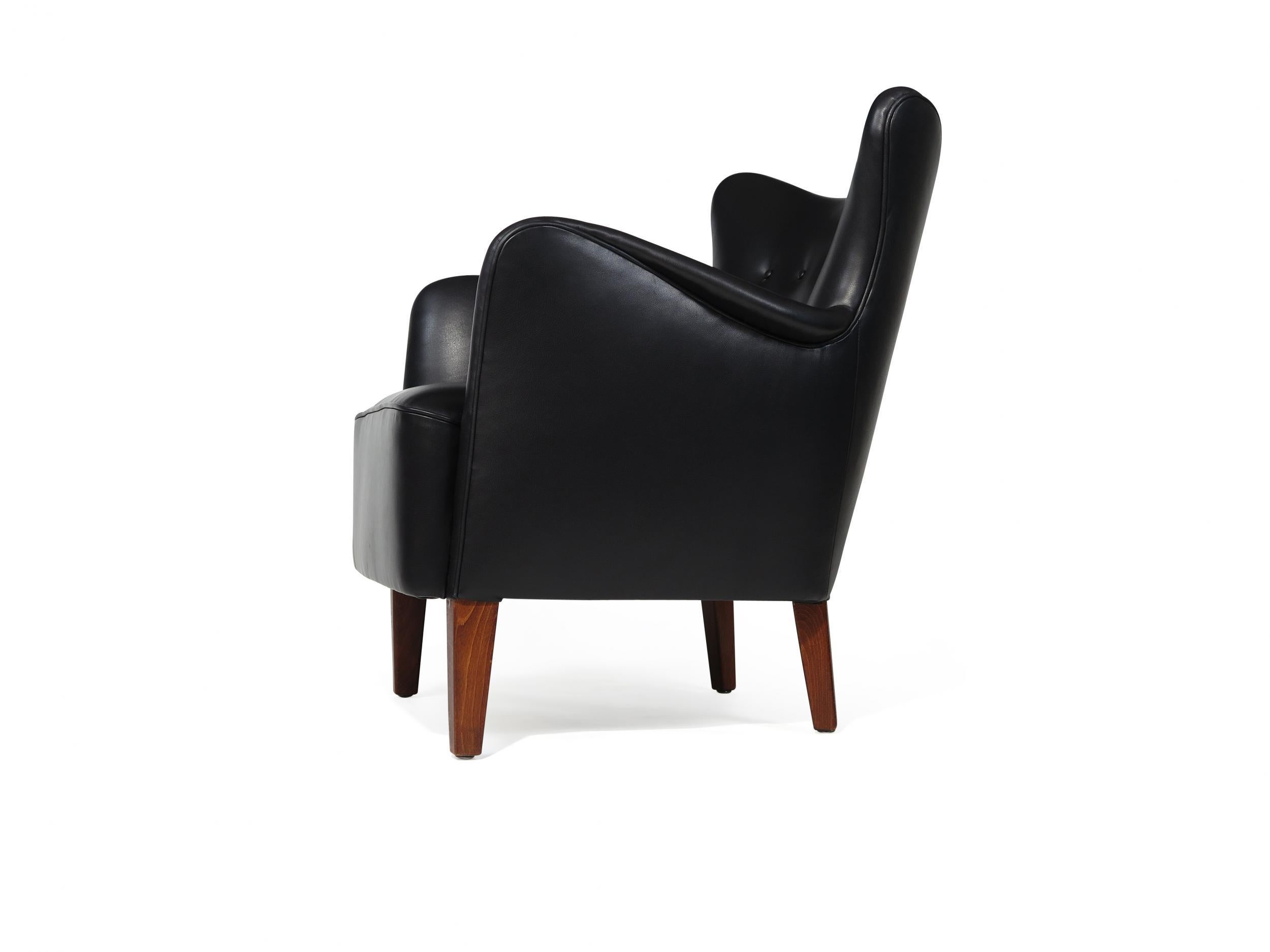 Leather Fritz Henningsen Easy Chairs