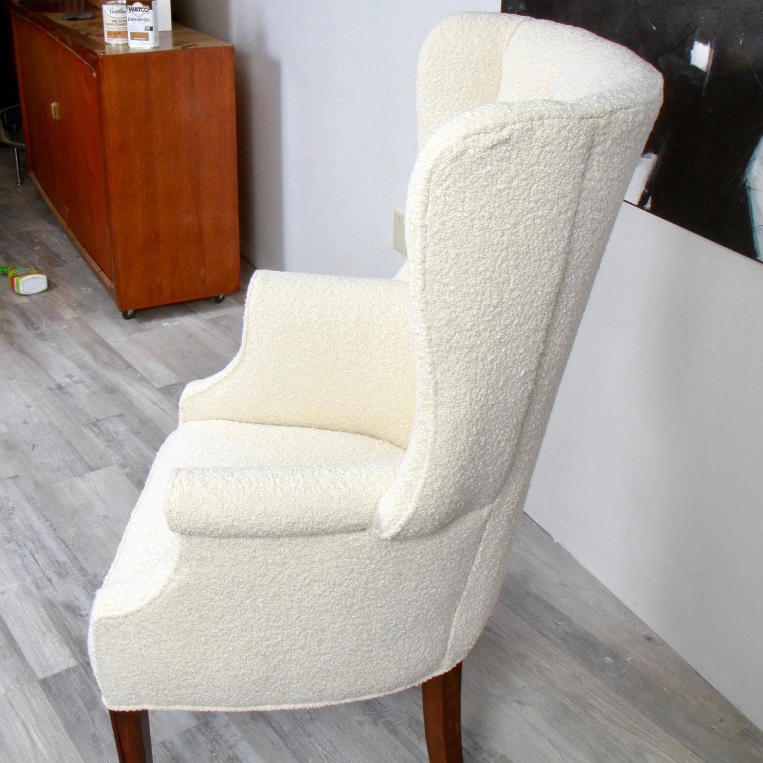 Mid-Century Modern Fritz Henningsen Style Wingback Chair For Sale