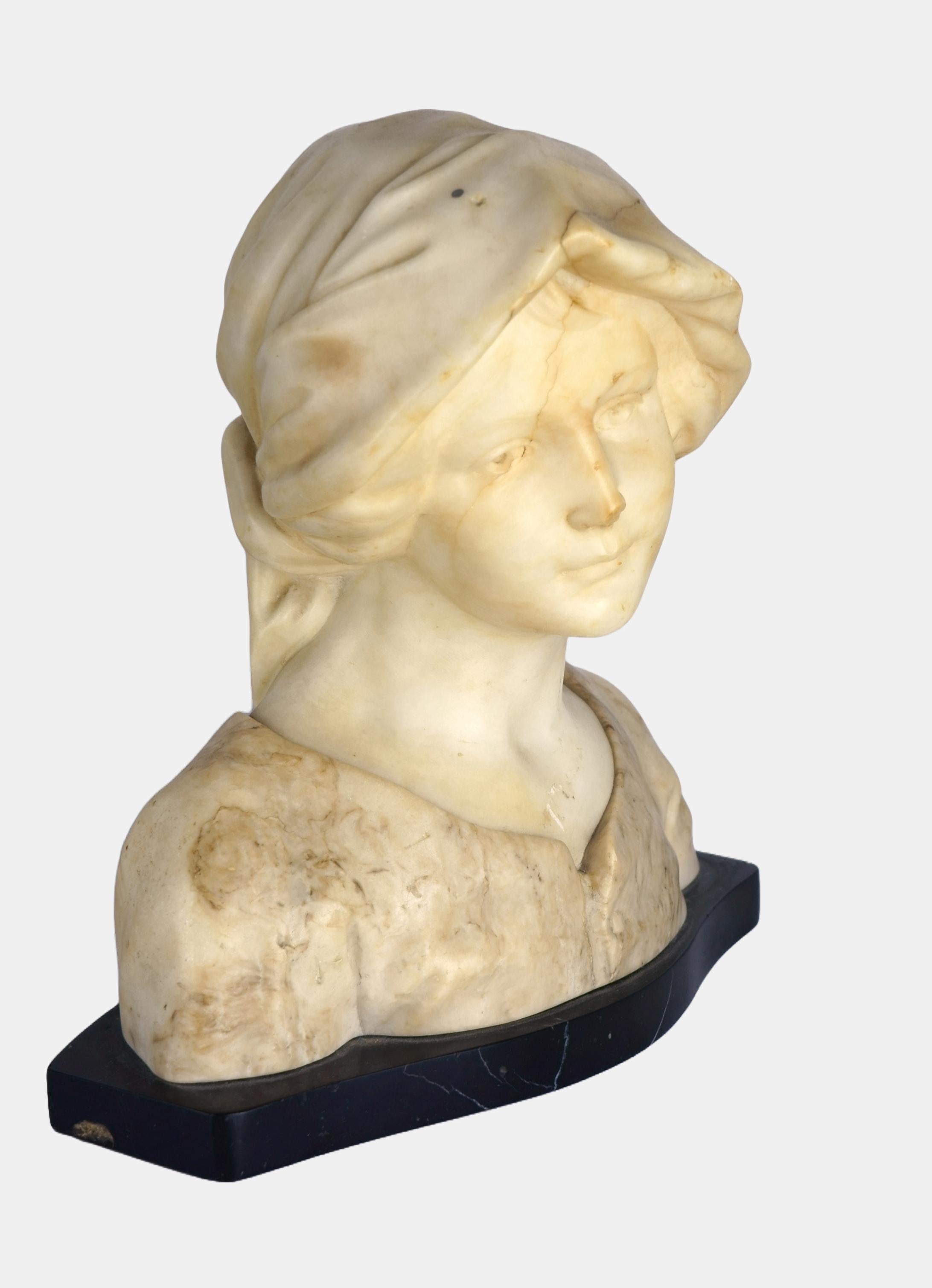 Bust of a young woman with headscarf / - Farewell to Childhood - 3
