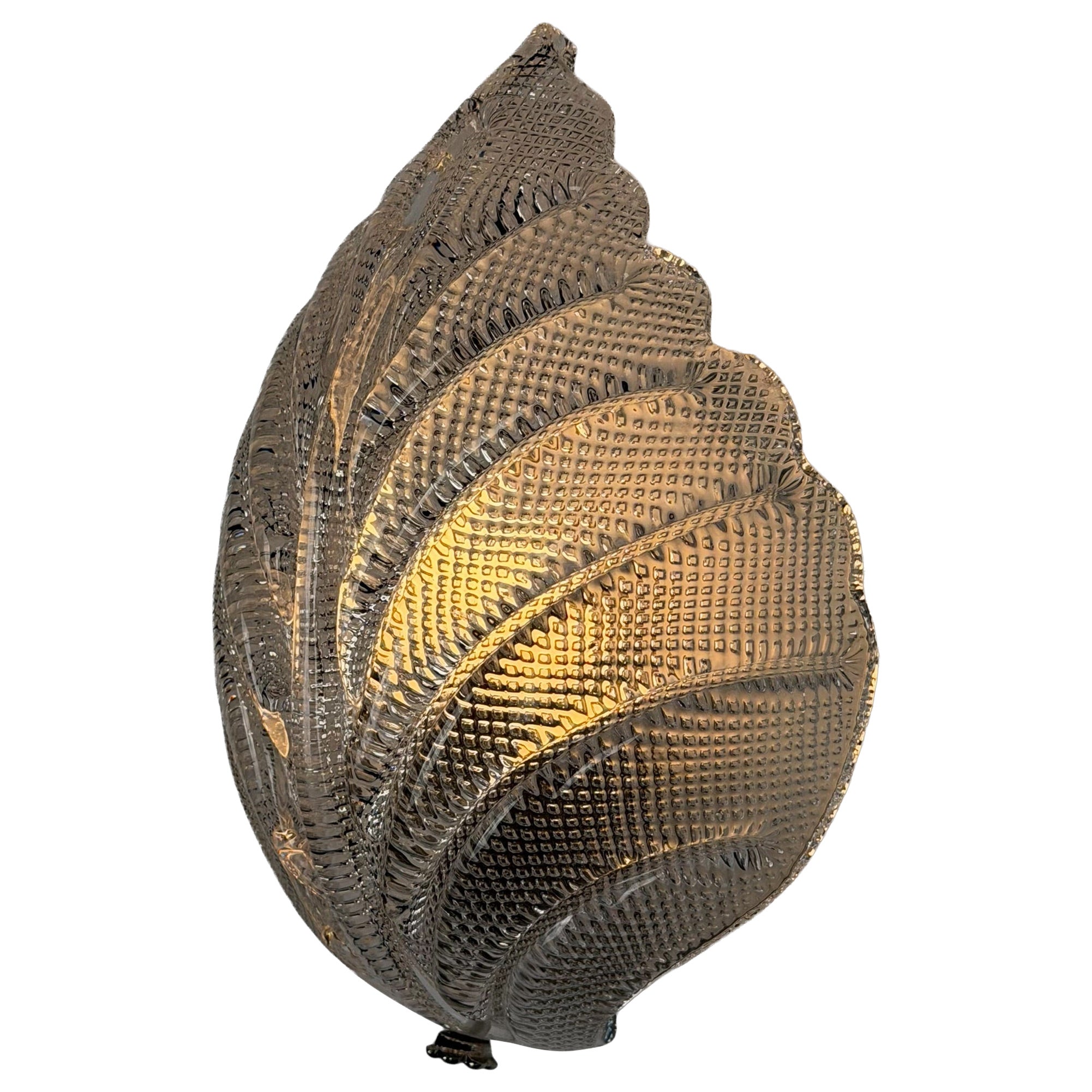 Aplique de pared «Leaf» de Fritz Kurz para Orrefors, Suecia, década de los 70