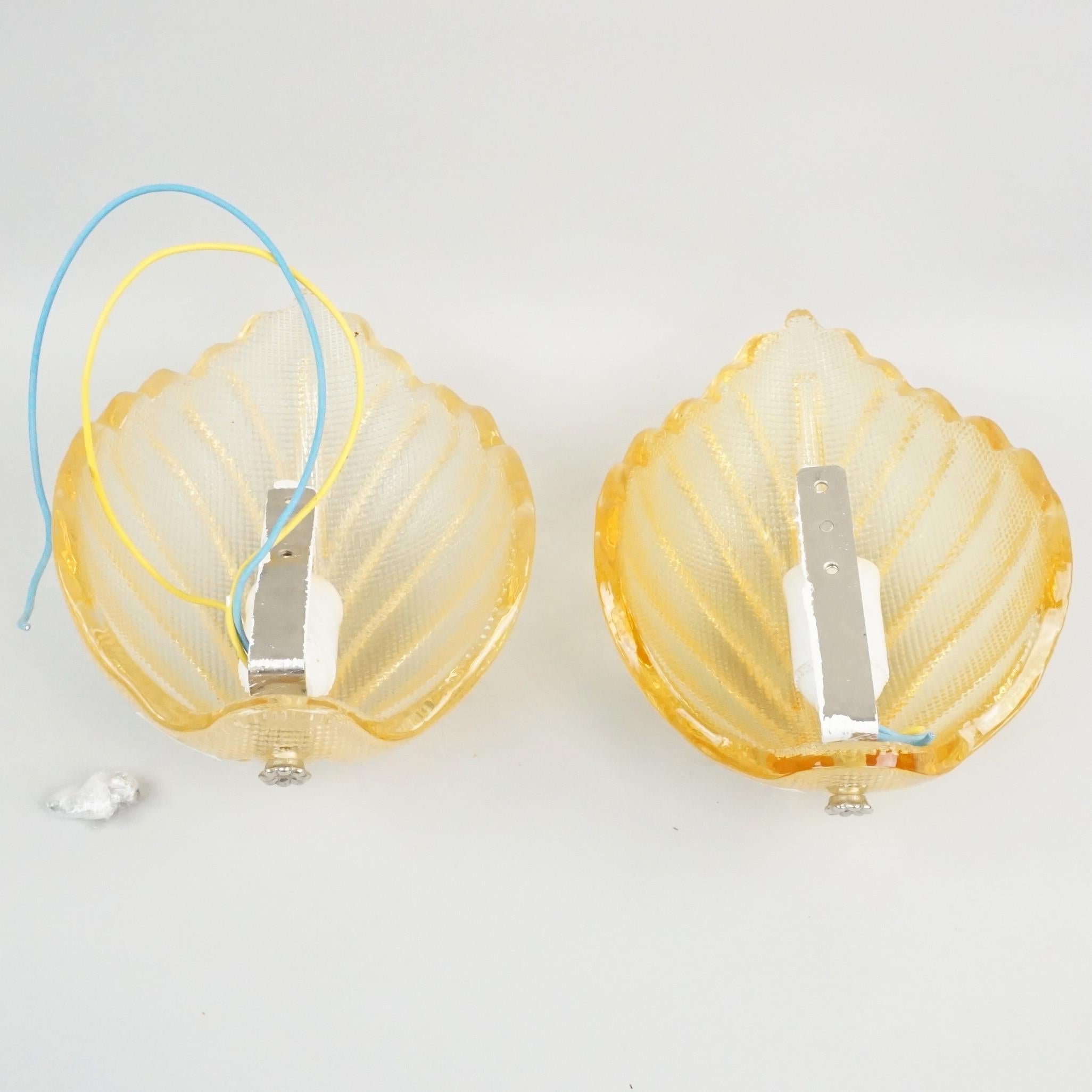 Fritz Kurz Sconces for Orrefors a Pair Sweden, 1960 In Good Condition For Sale In Paris, FR