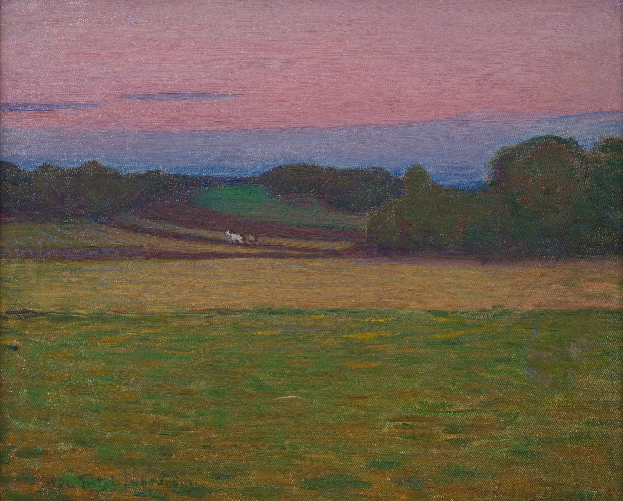 An Autumn Evening Study, 1901 (En höstkvällstudie, 1901) - Black Animal Painting by Fritz Lindström