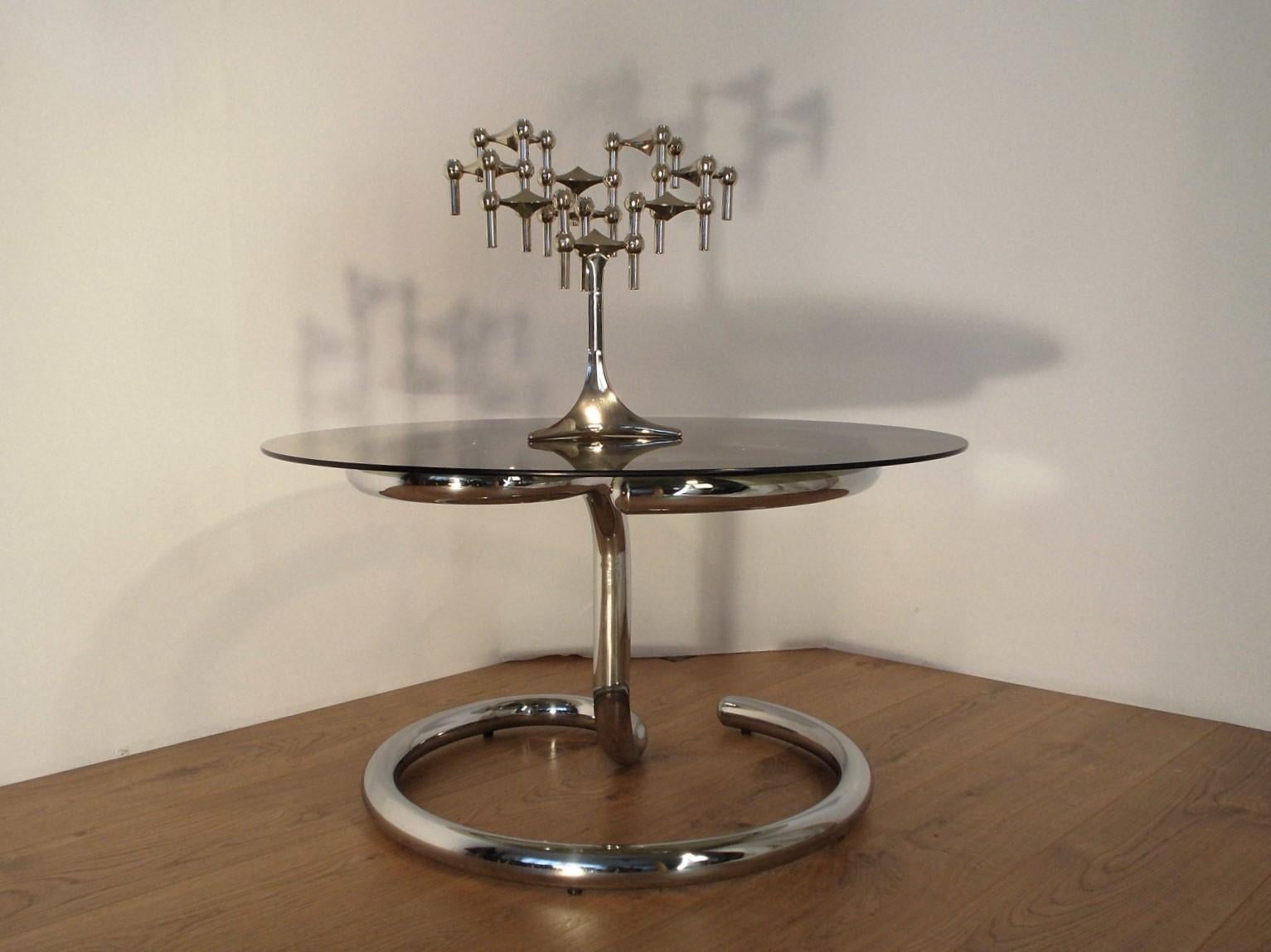 Fritz Nagel 1960s Design Modular and Chrome Candleholder Set of S22 Collection For Sale 3