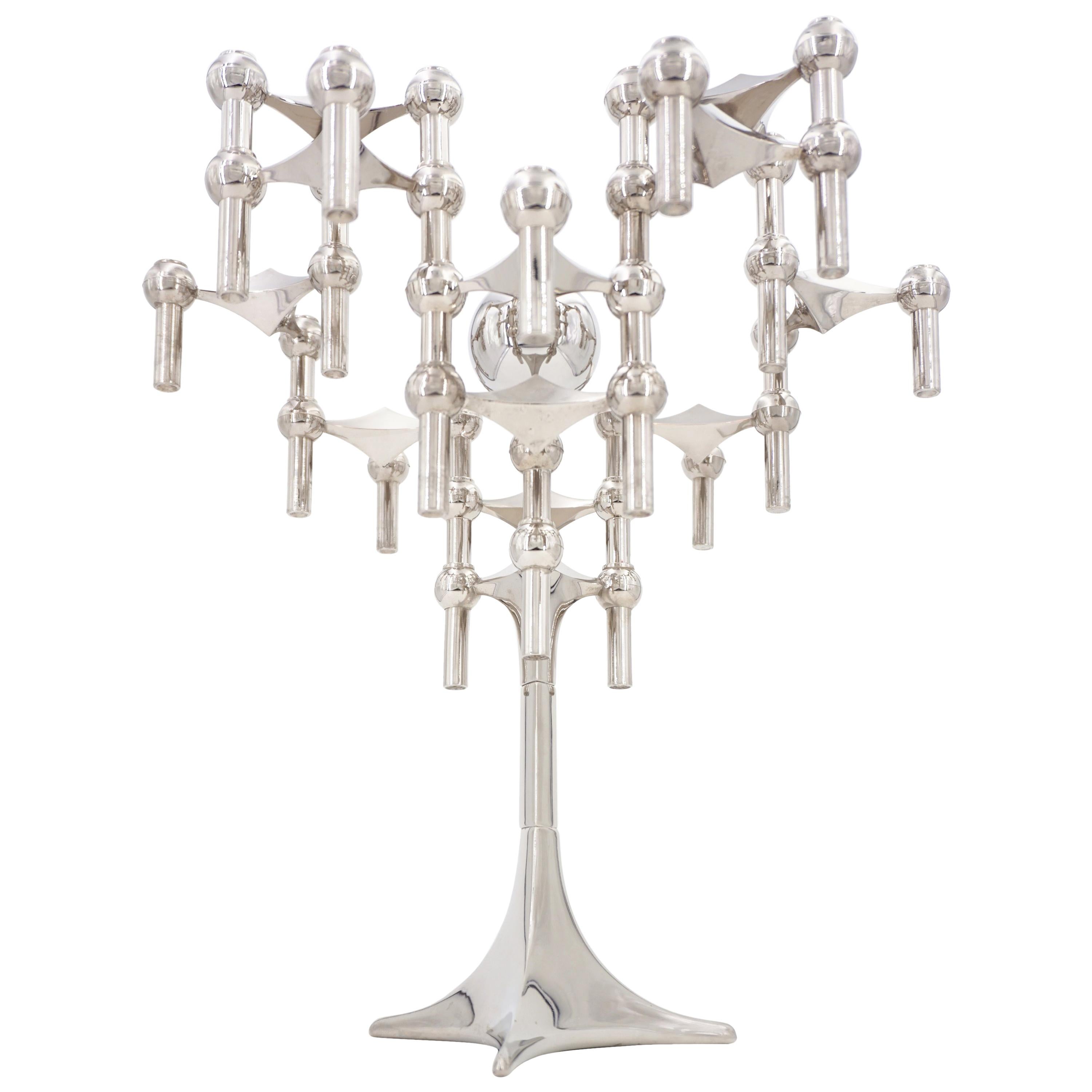 Fritz Nagel 1960s Design Modular and Chrome Candle Holder Set of S22 Collection