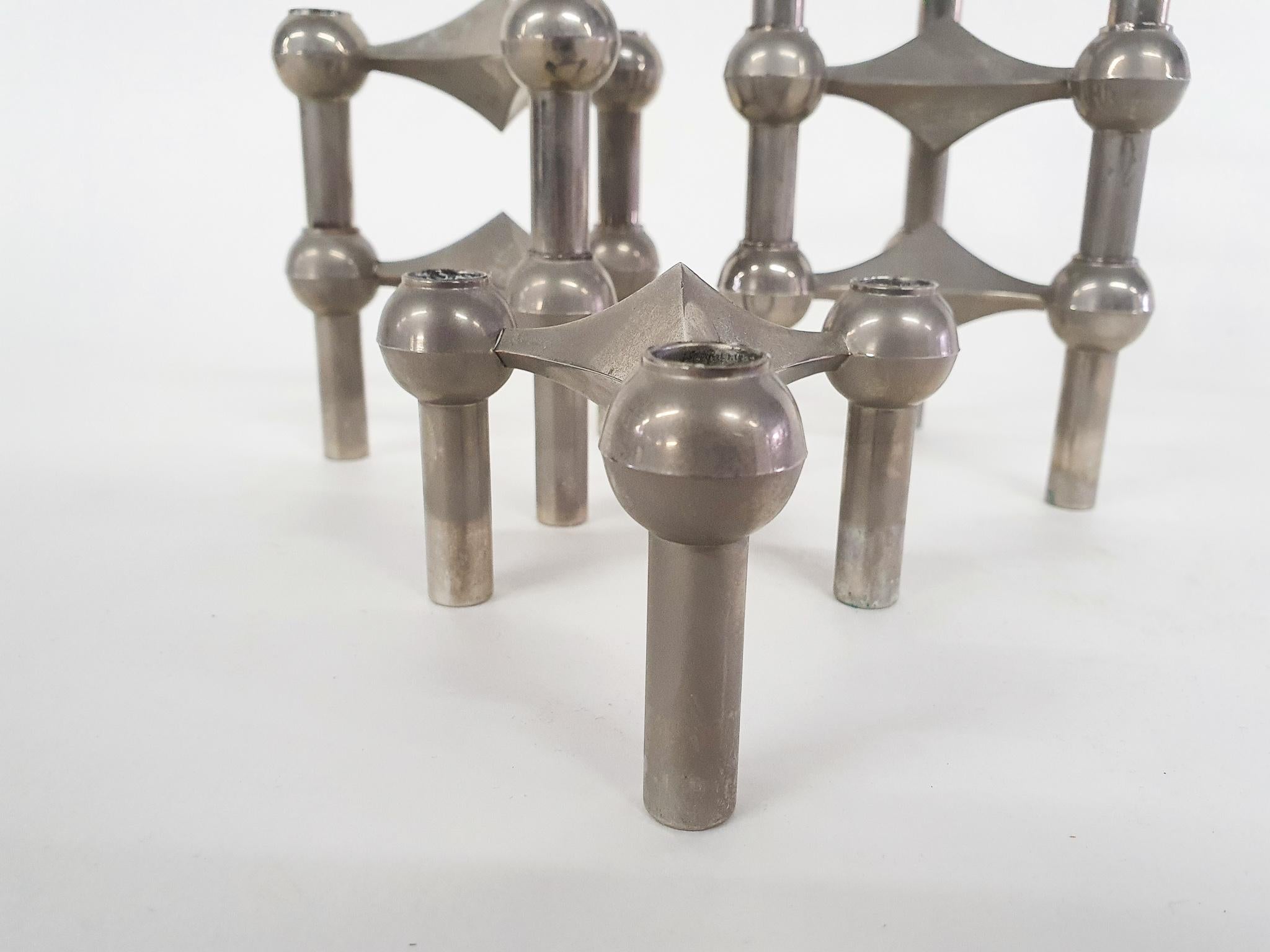 Fritz Nagel and Ceasar Stoffi Modular Candleholders for BMF, Germany, 1950s 10