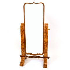Fritz Nagel Art Deco Floor Mirror, Austria 1930s Dressing Room Freestanding