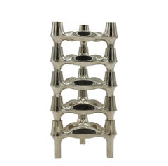 Fritz Nagel & Caesar Stoffi for BMF Set Modular Candleholder Sticks 5 Pcs, 1970