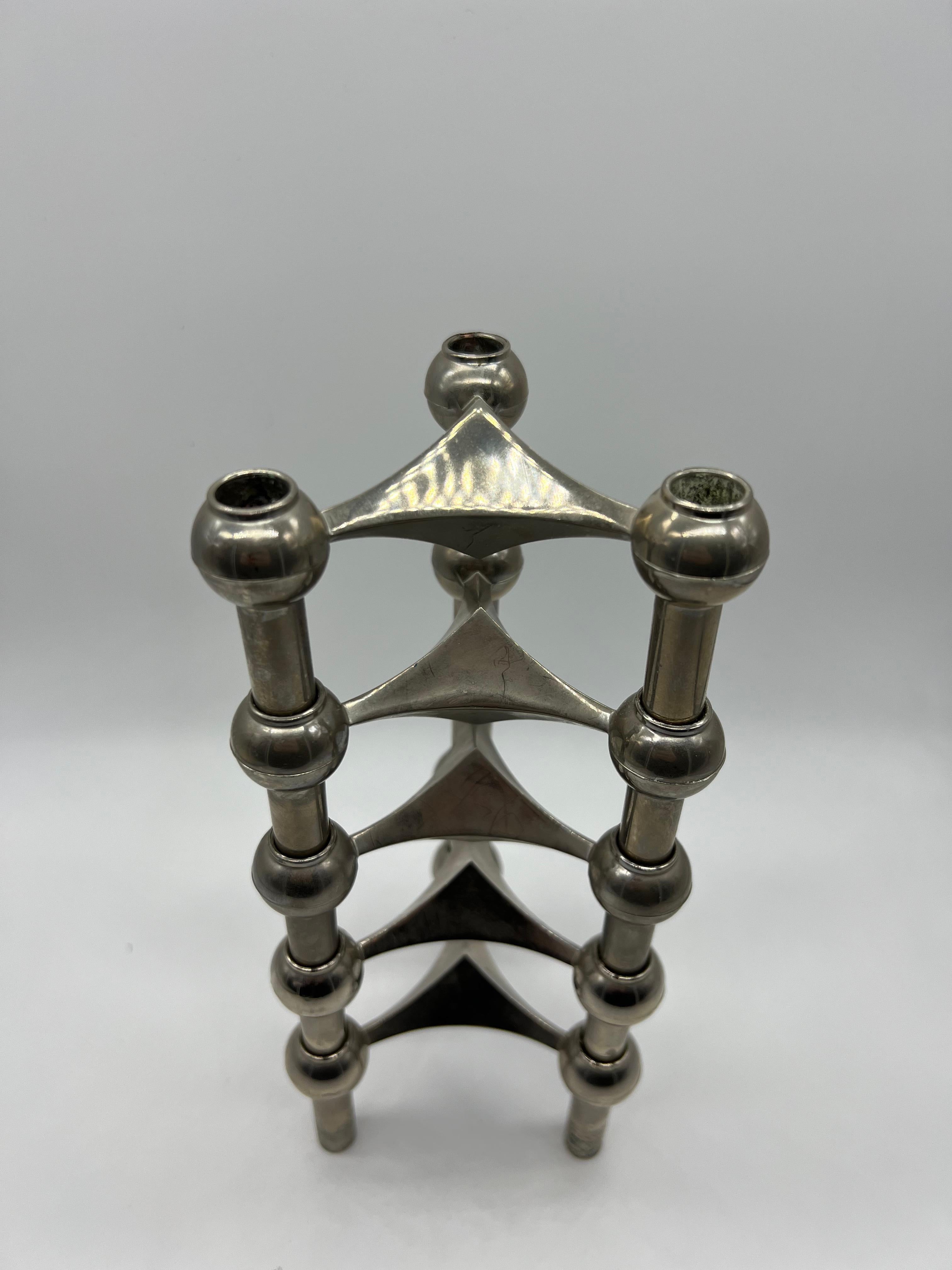 Fritz Nagel, Modular Candlestick, Germany, 1960 In Good Condition For Sale In Vienna, AT