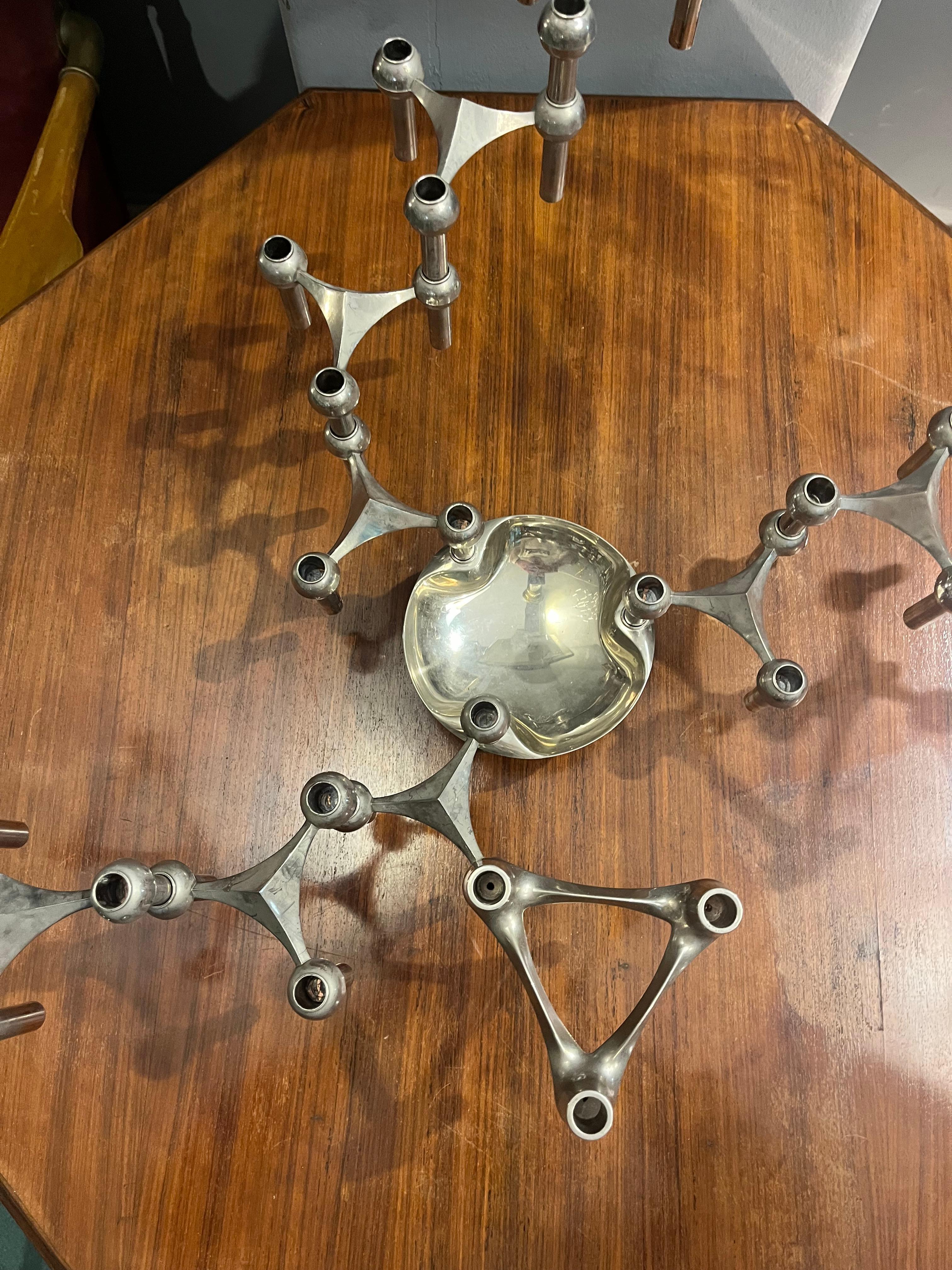Mid-20th Century Fritz Nagel modular chandelier from the 60s For Sale