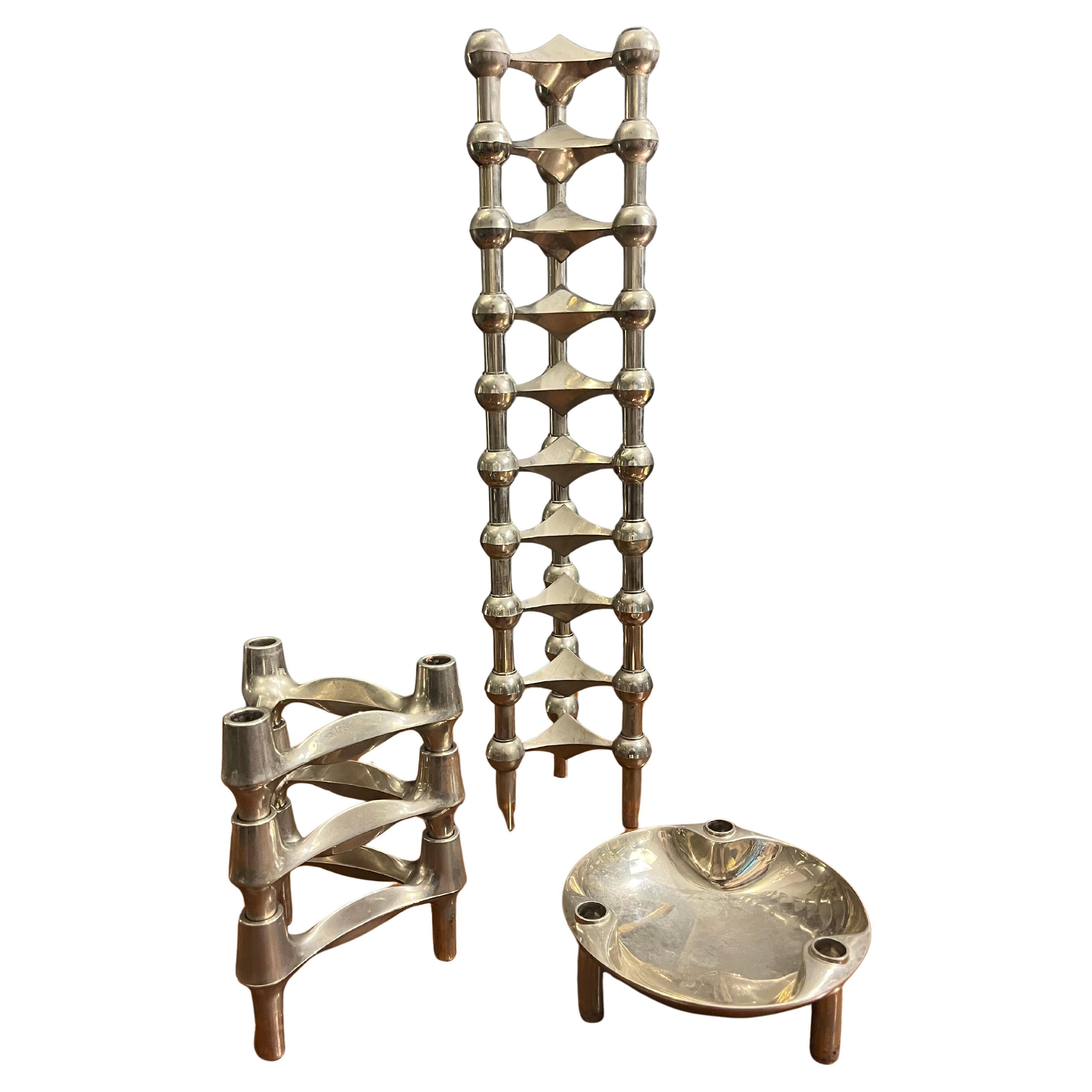 Fritz Nagel modular chandelier from the 60s For Sale