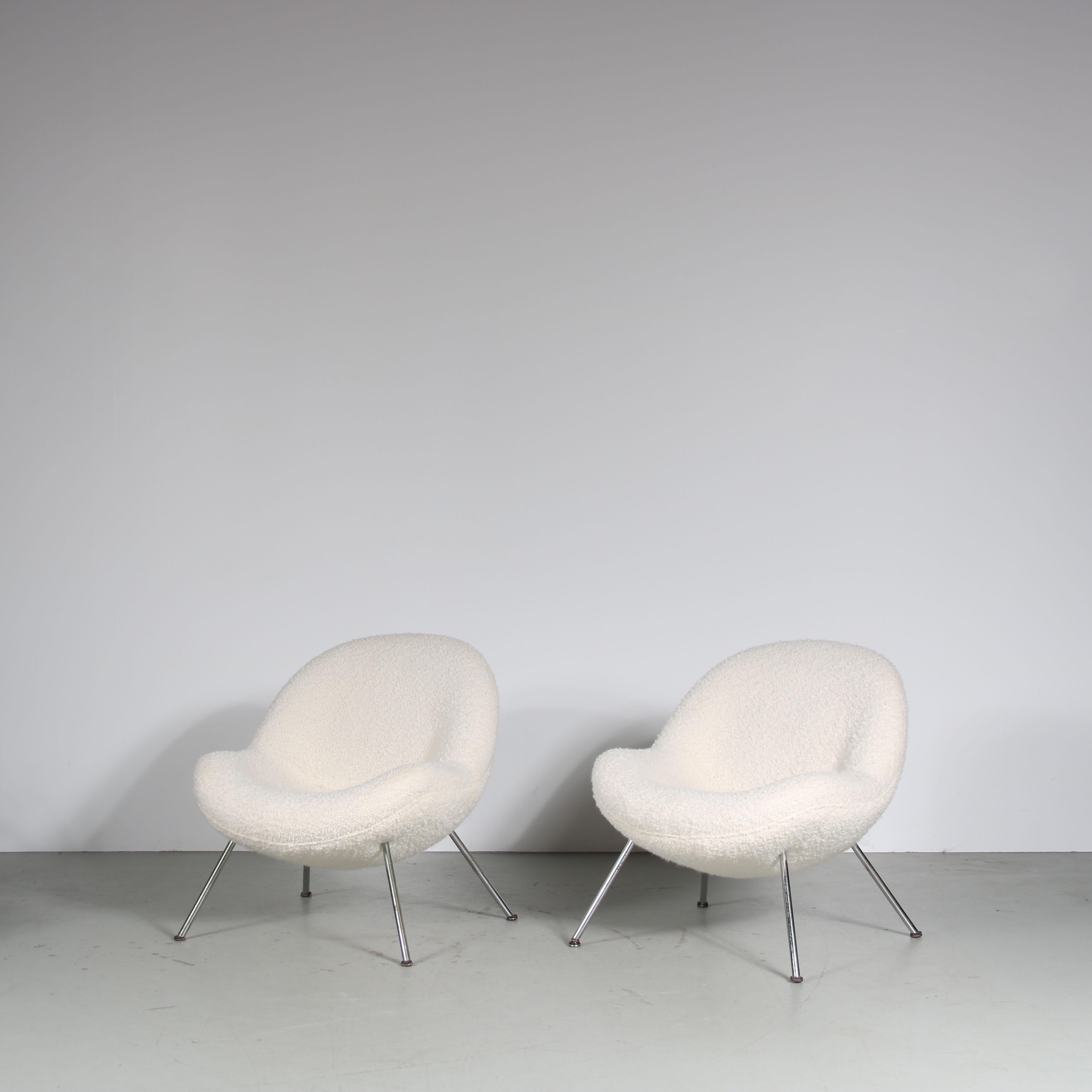 Mid-20th Century Fritz Neth “Egg” Chairs for Correcta, Germany 1950 For Sale