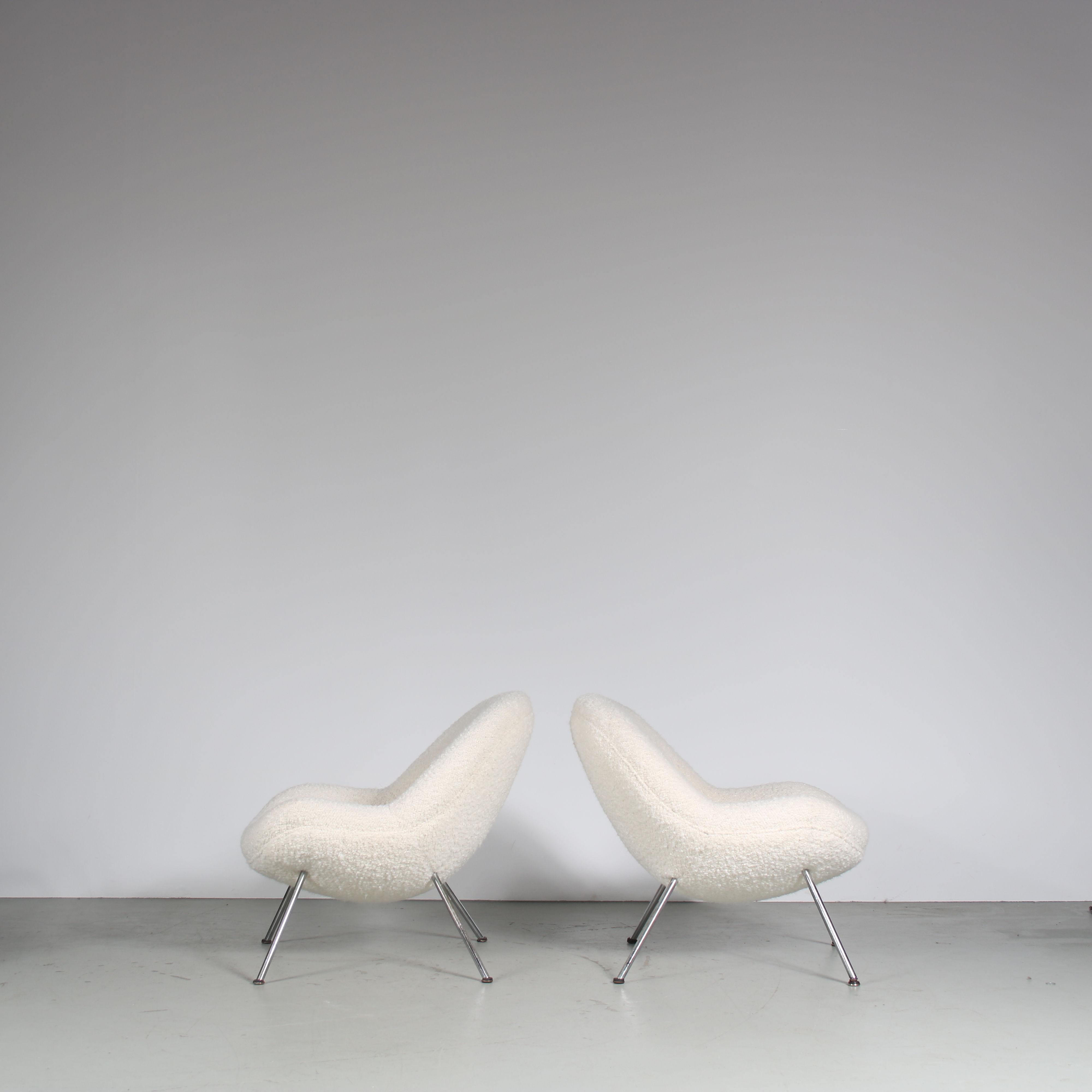 Metal Fritz Neth “Egg” Chairs for Correcta, Germany 1950 For Sale
